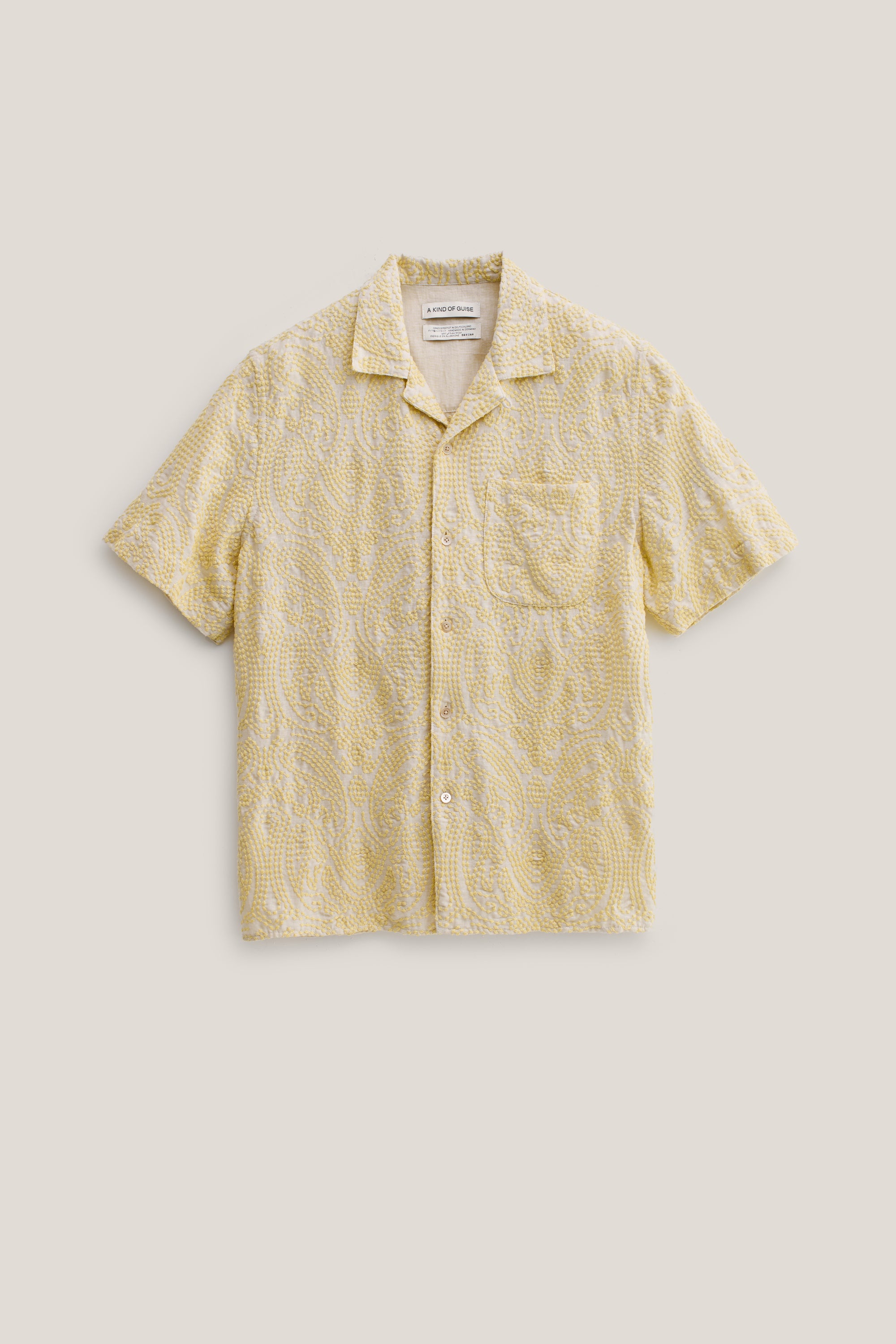 Gioia Shirt Lemon Paisley Embroidery