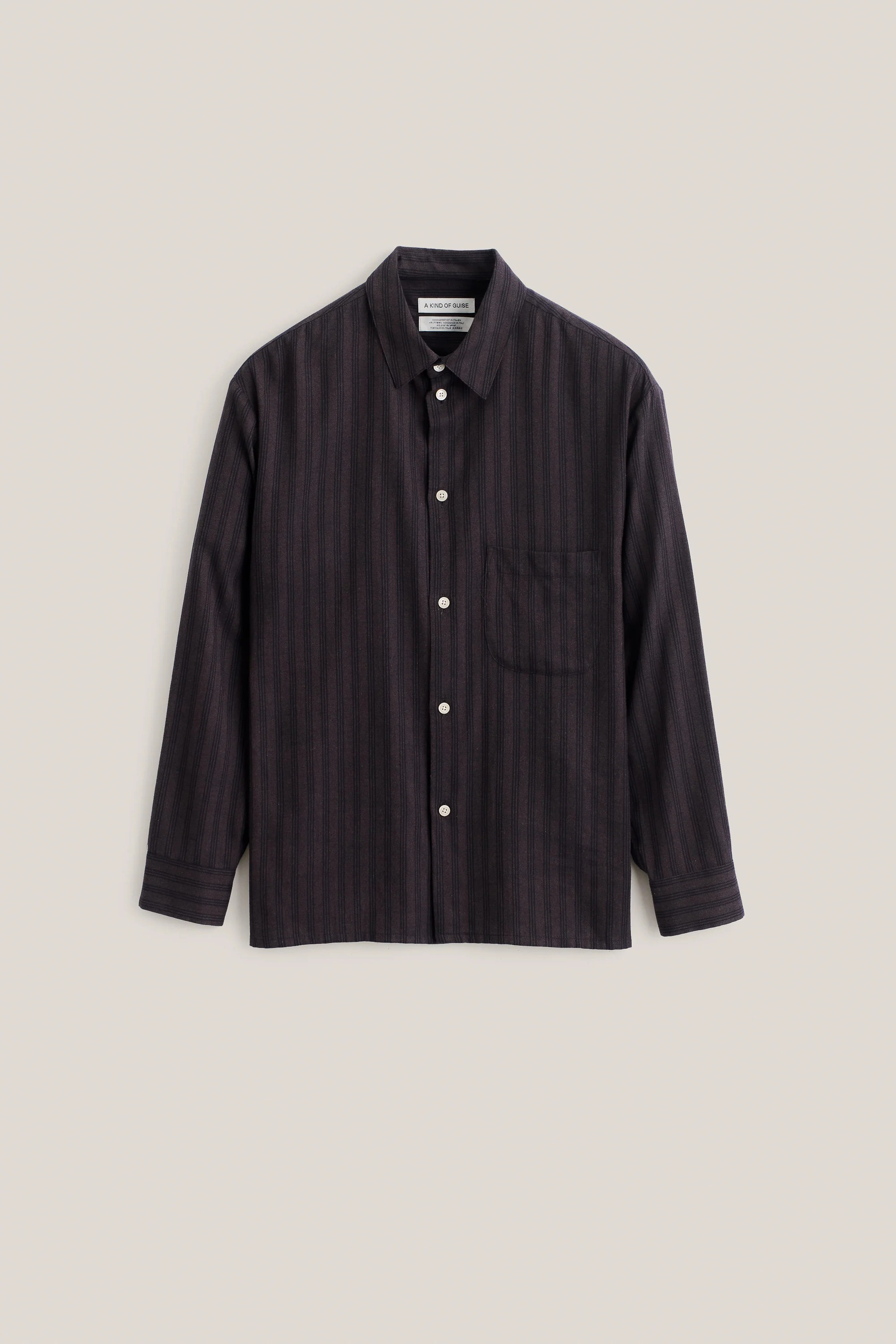 Gusto Shirt Dark Herringbone Stripe_5