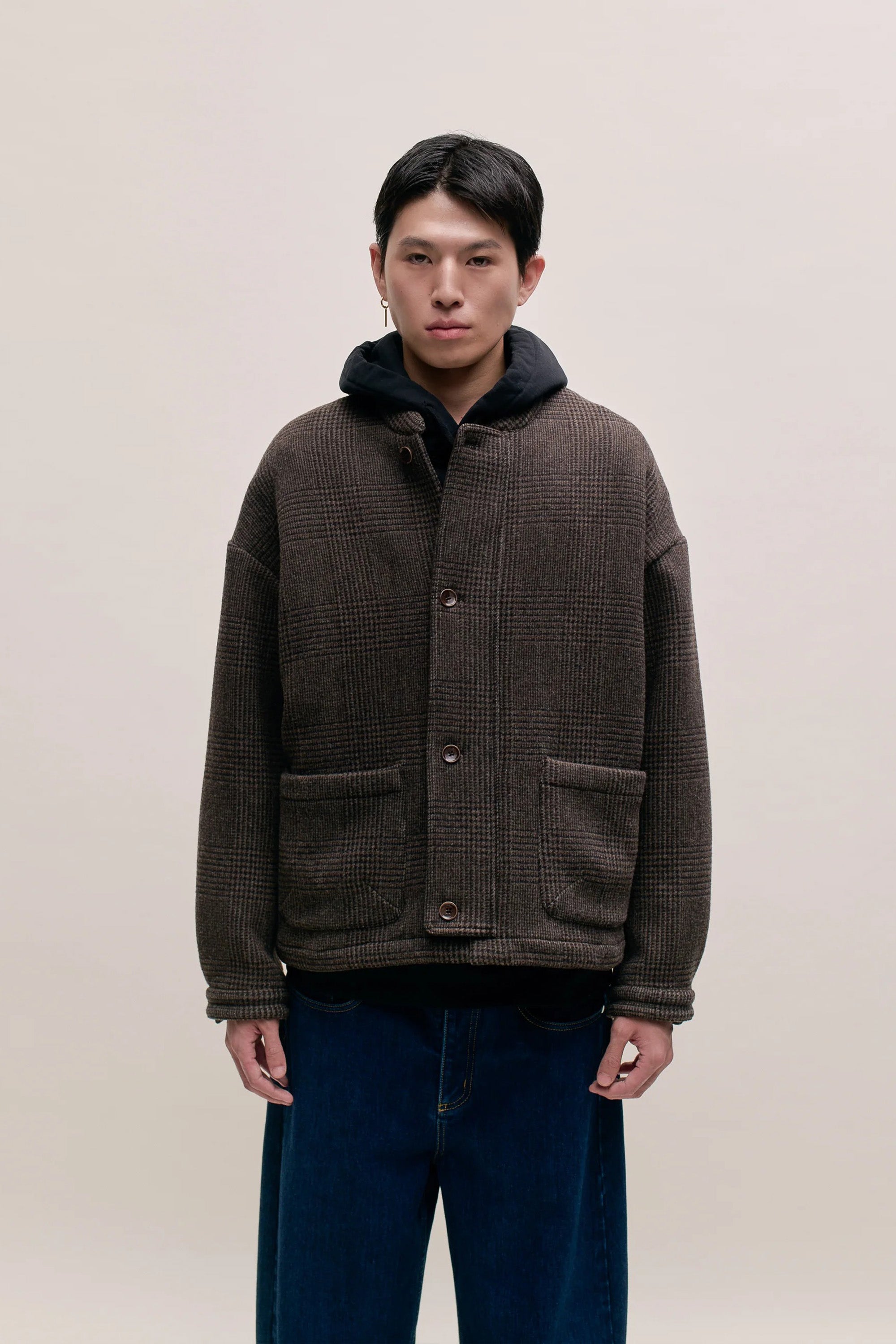 Jaspal Jacket Brown Checked Doubleface