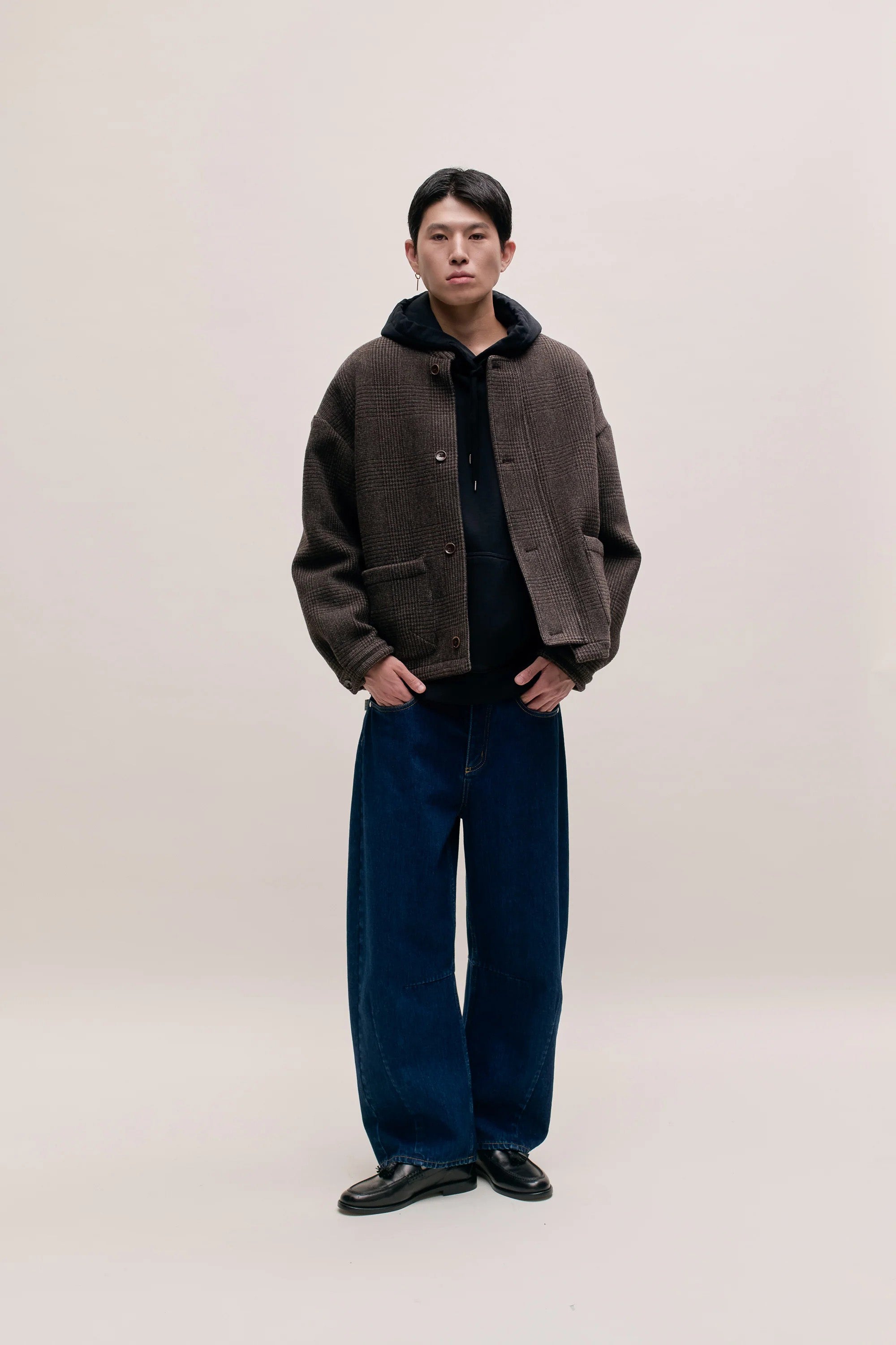 Jaspal Jacket Brown Checked Doubleface