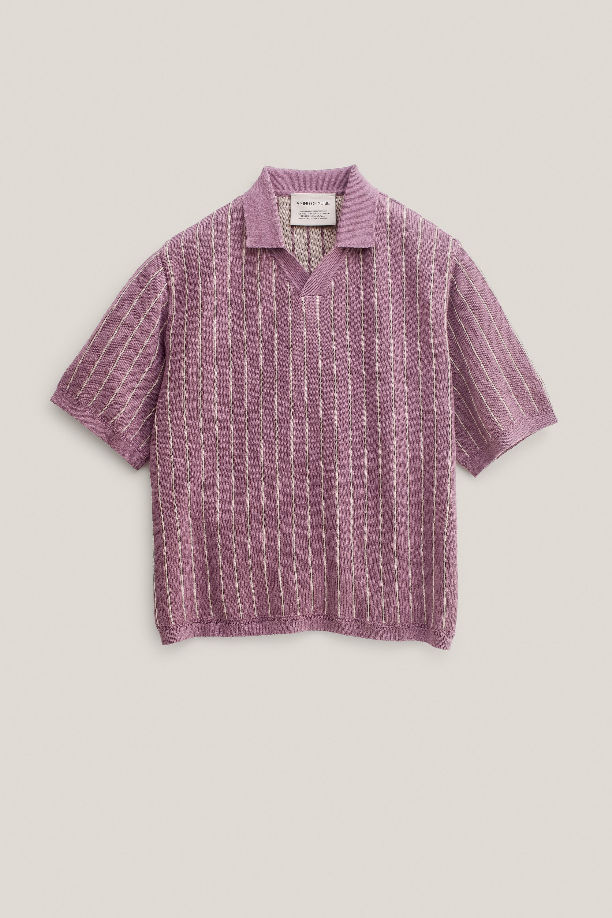 Mahua Knit Polo Lotus Stripe