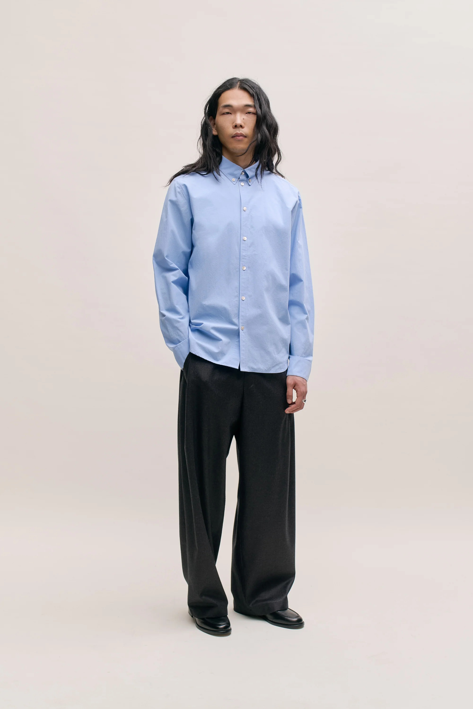 Mani Button Down Shirt Delphinum Blue