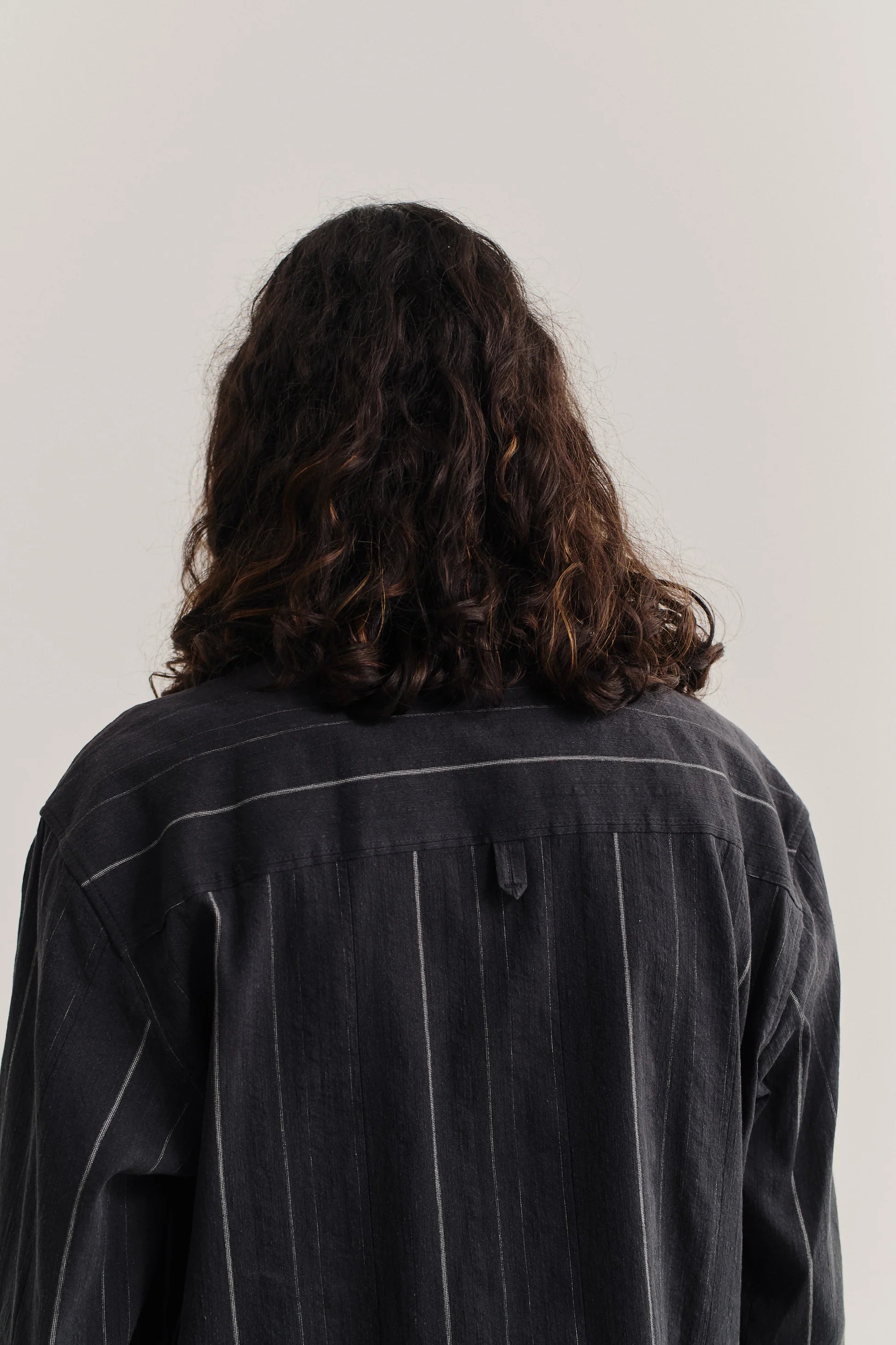 Matara Overshirt Black Chalk Stripe_5