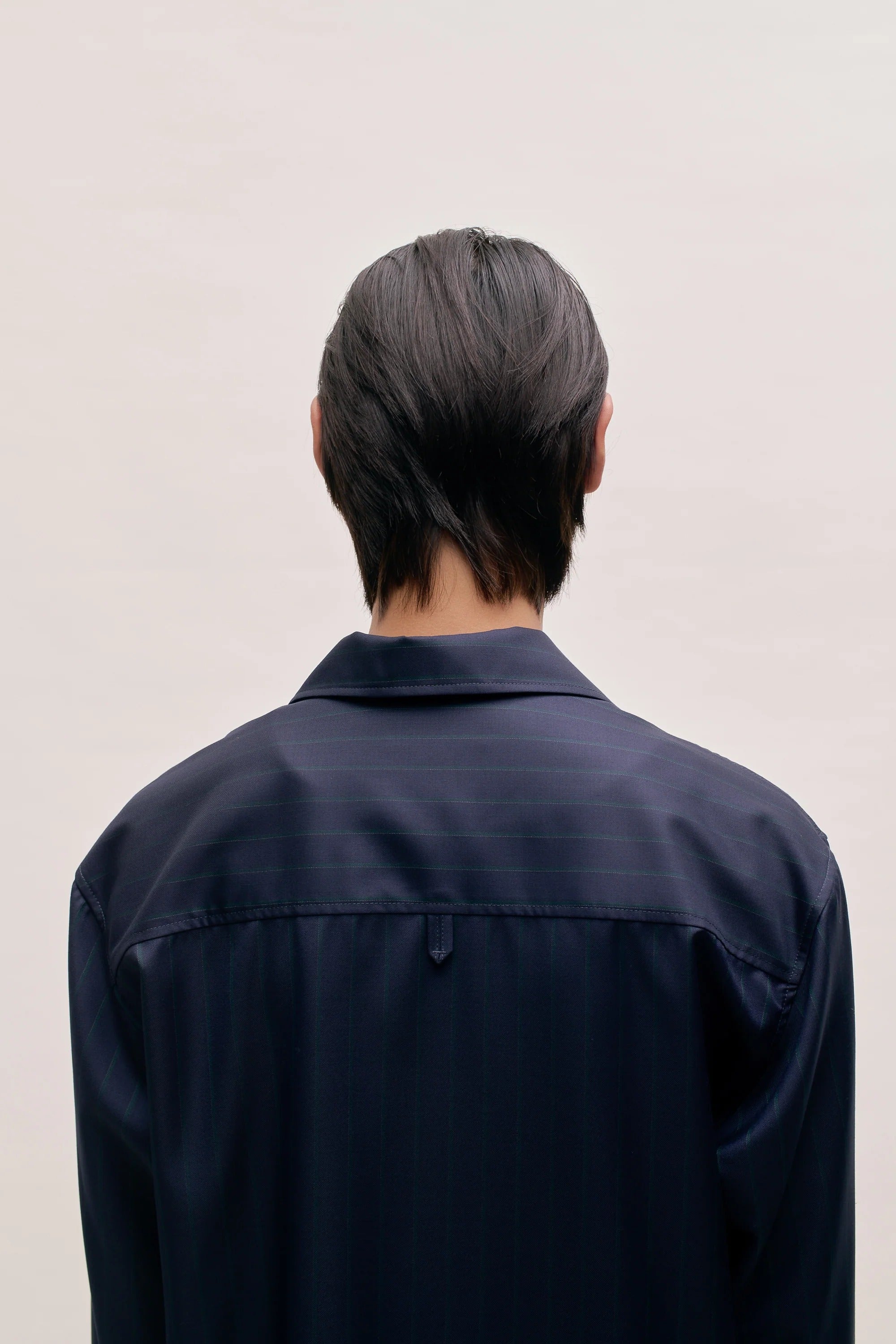 Matara Overshirt Navy Double Pinstripe