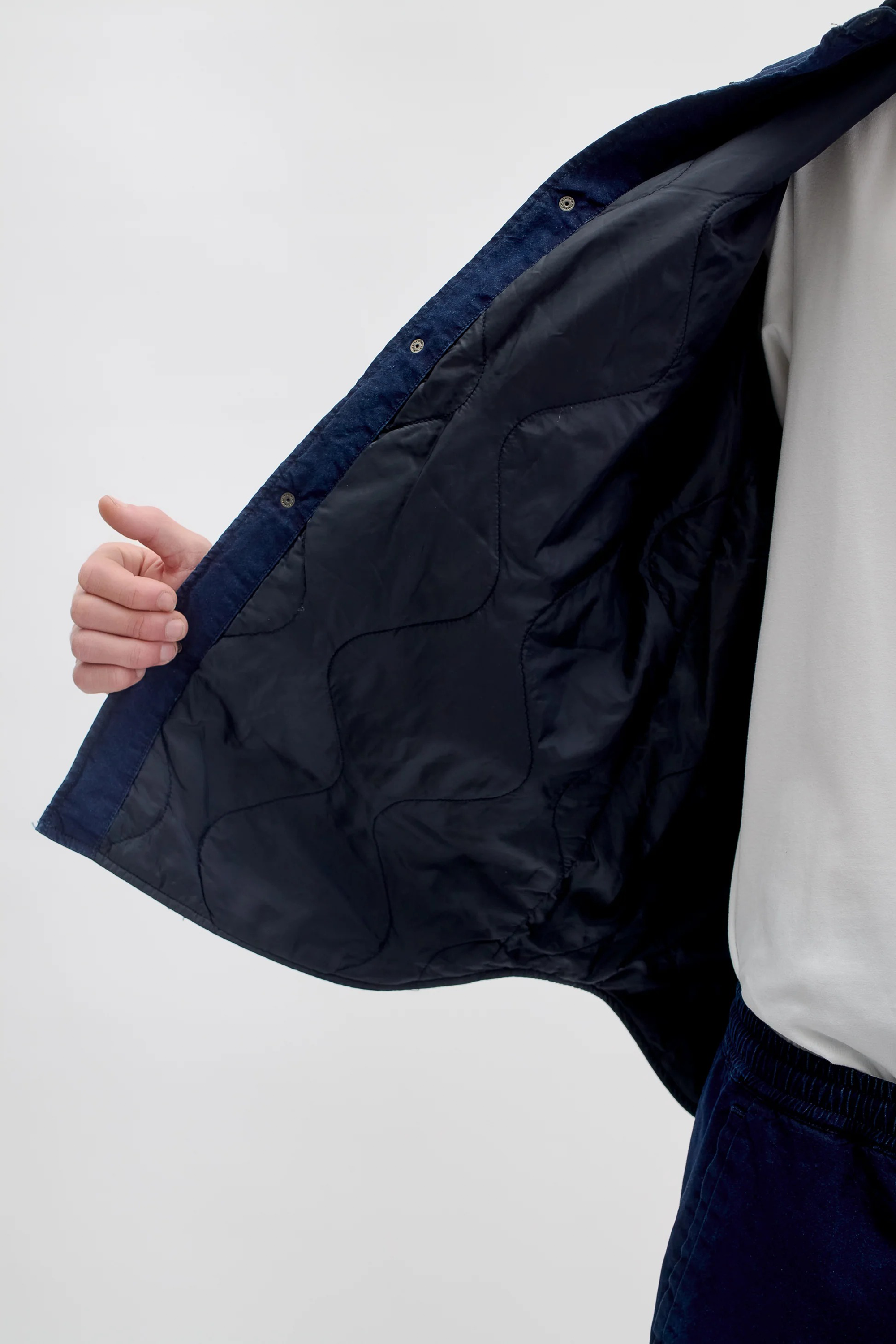 X Nanamica Insulation Shirt Indigo_5