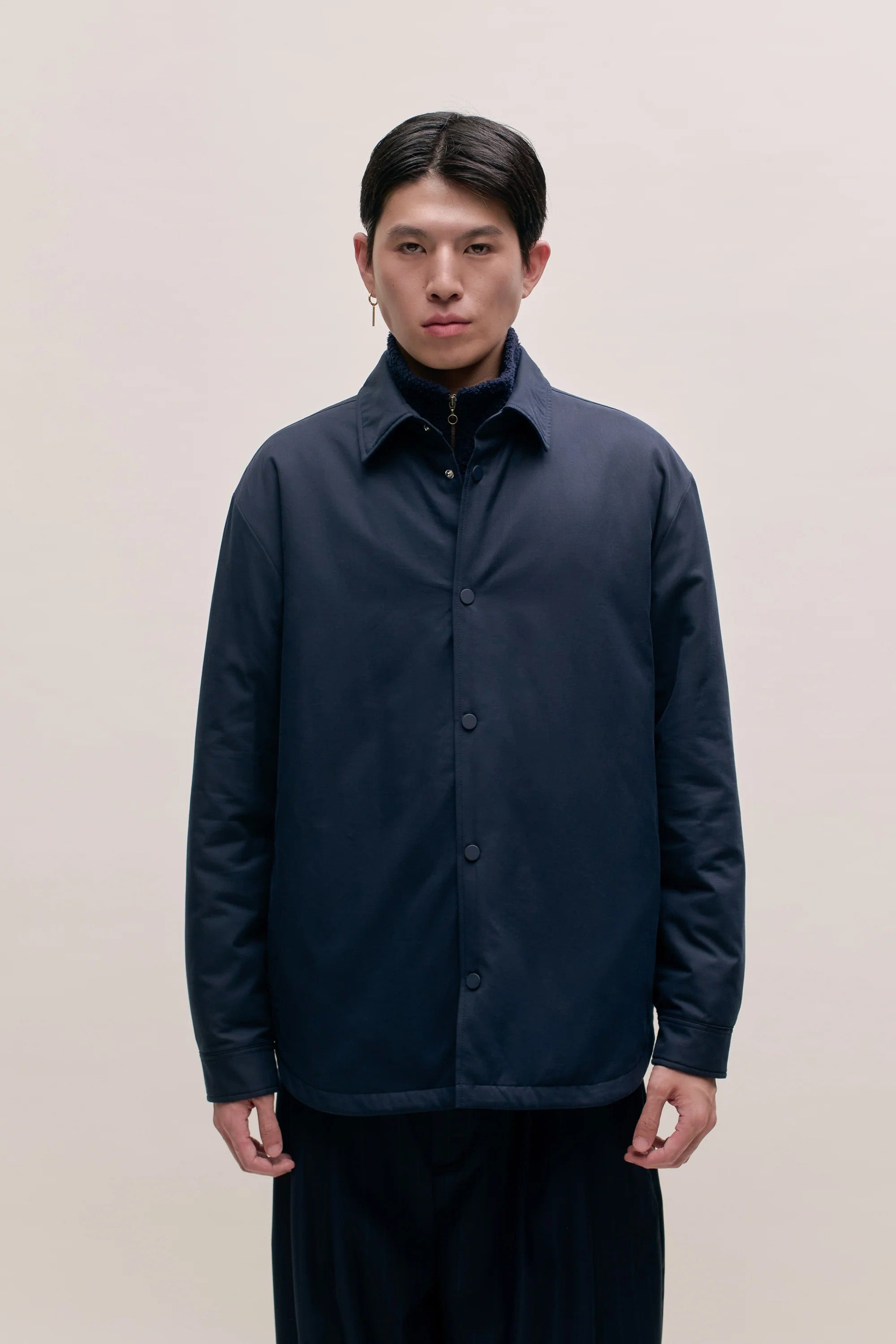Olkay Quilted Overshirt Navy Twill