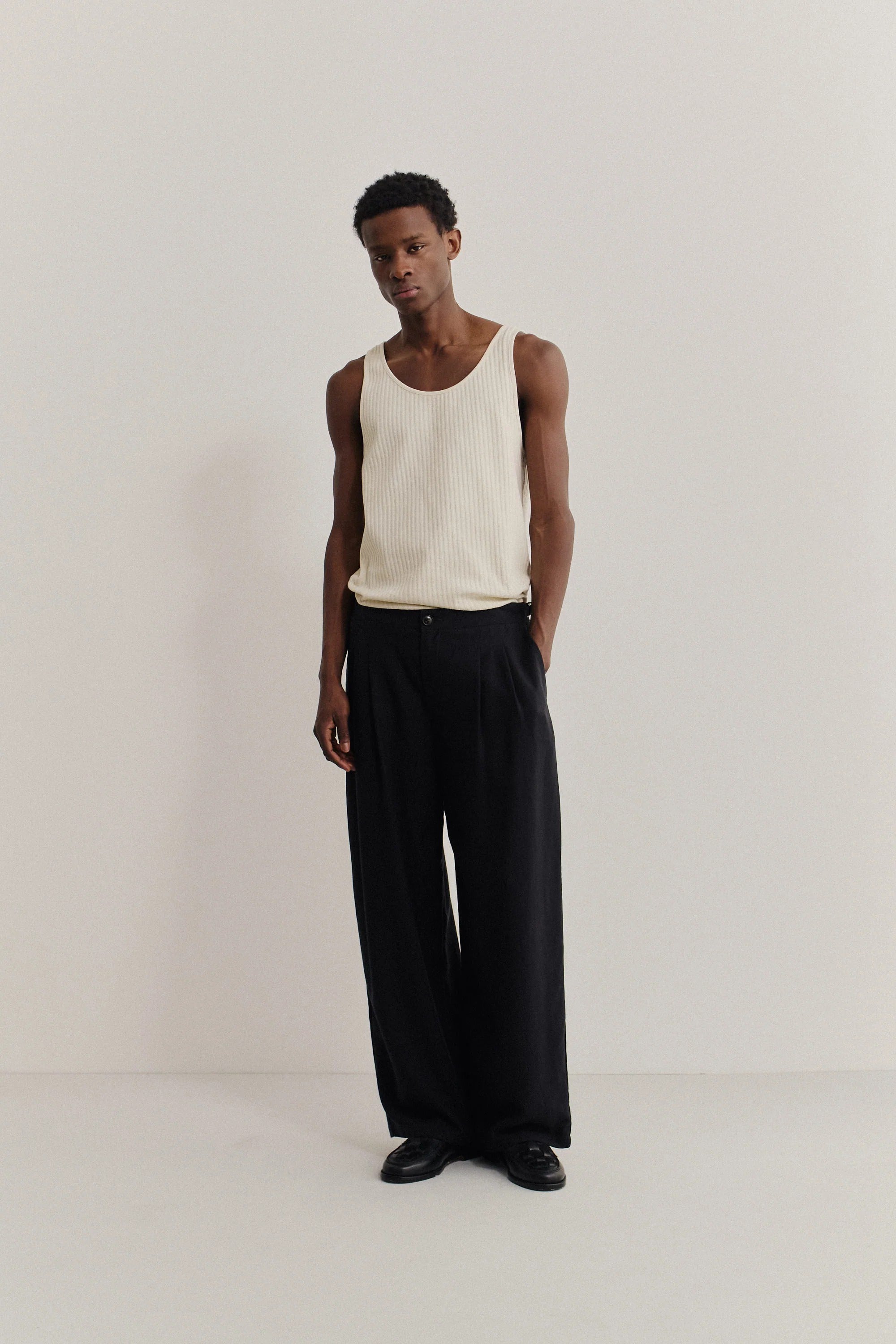 Piero Pants Soft Black Twill_1