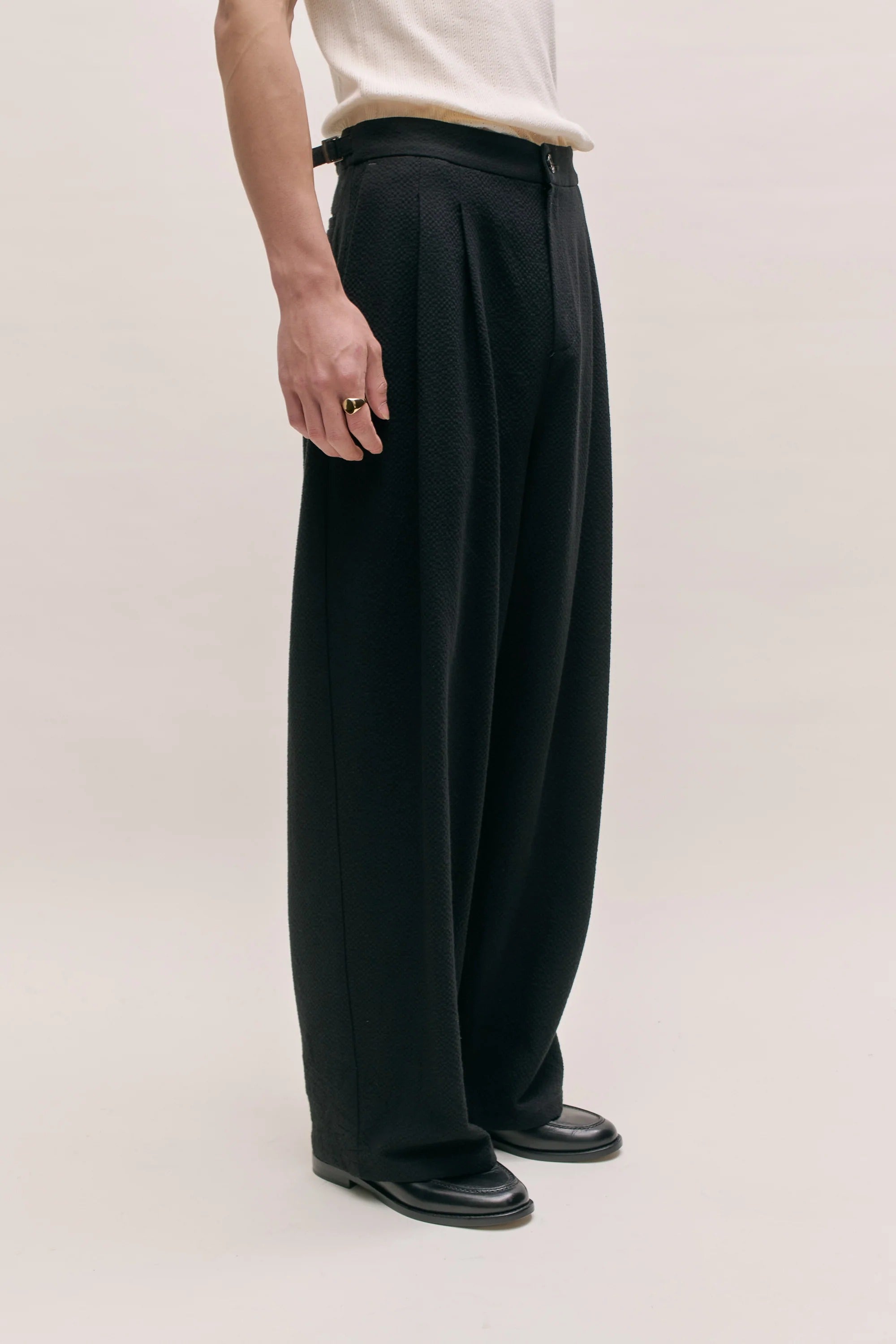 Piero Pants Structured Black_2
