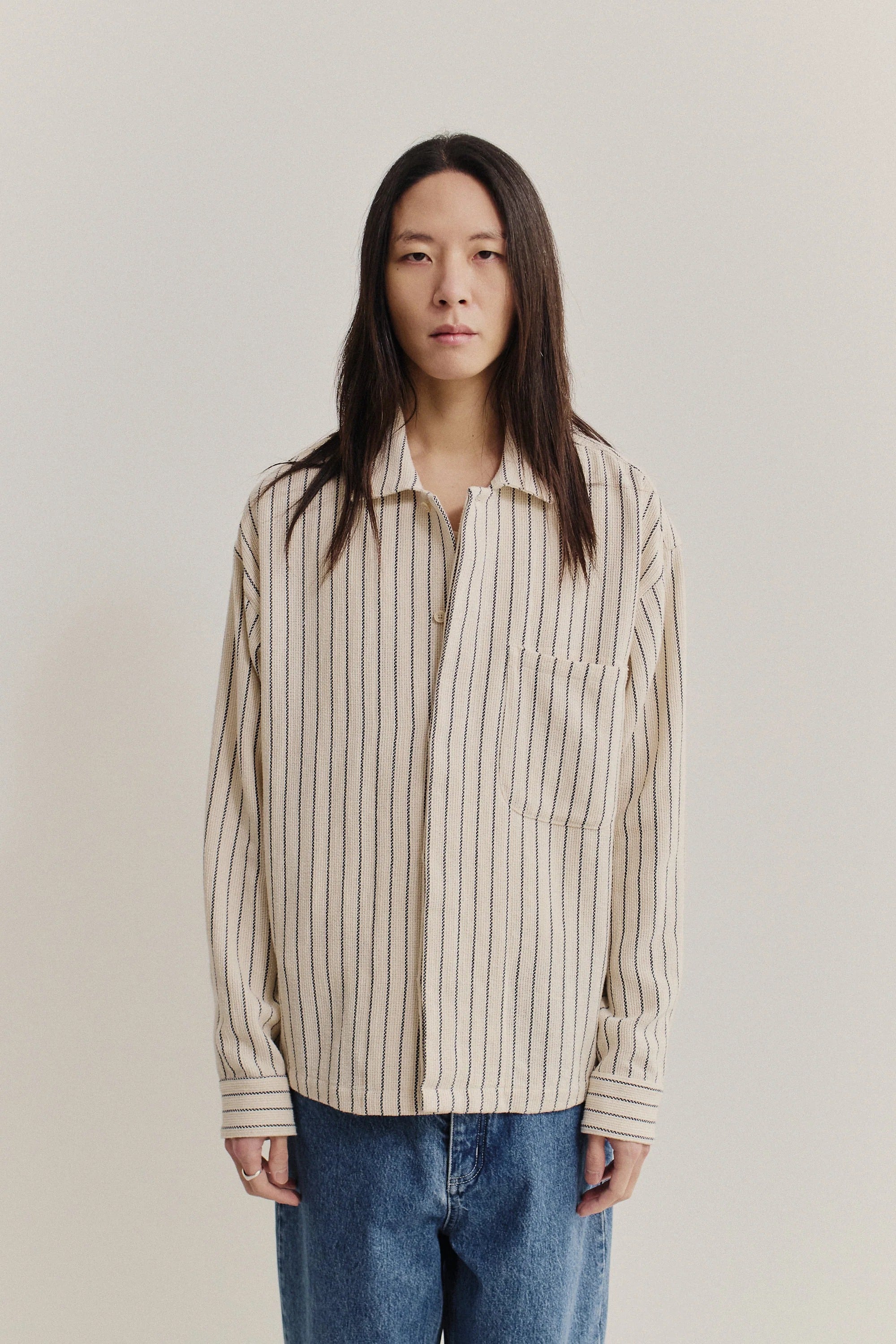 Rumba Shirt Blue Panama Stripe_1
