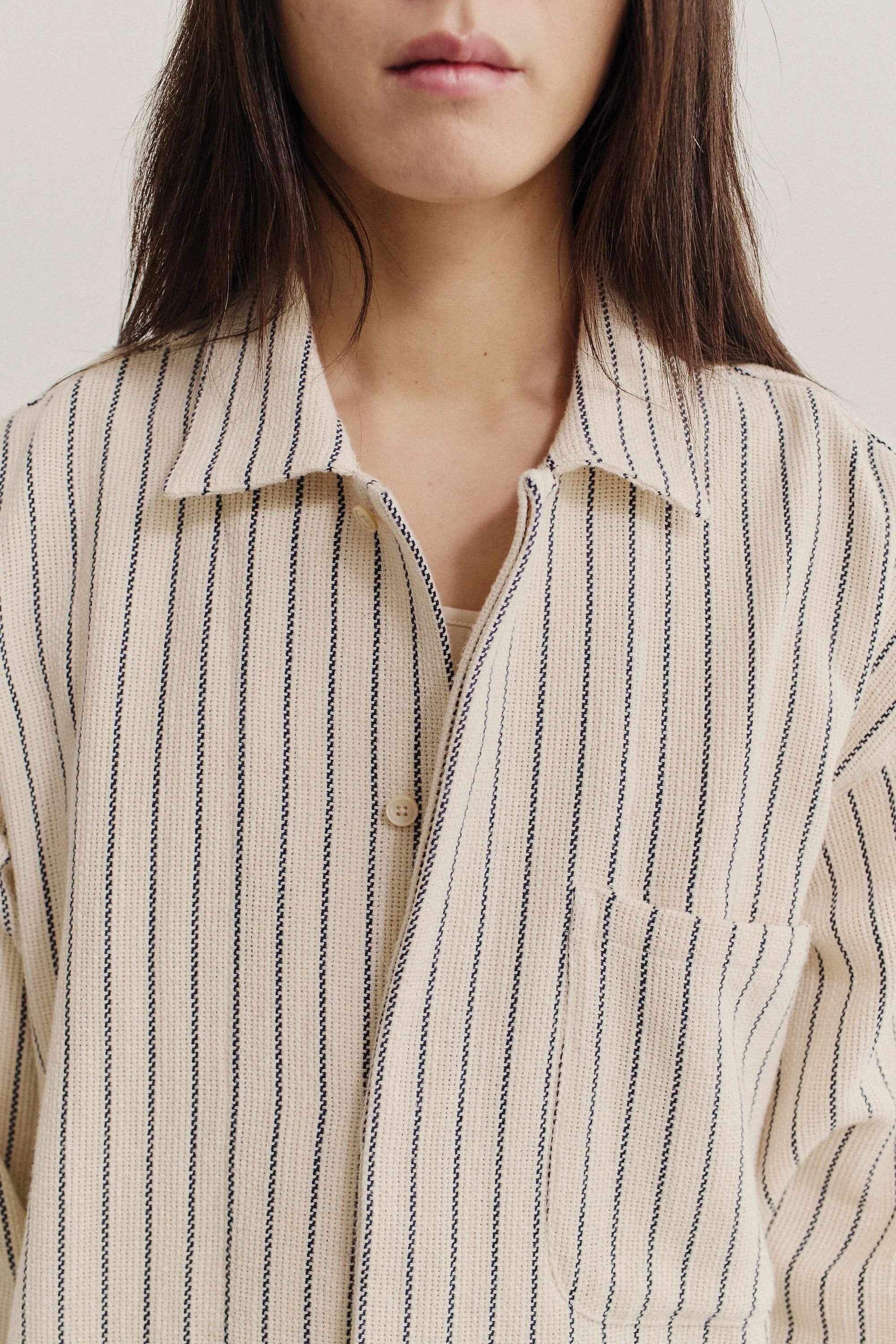 Rumba Shirt Blue Panama Stripe_4