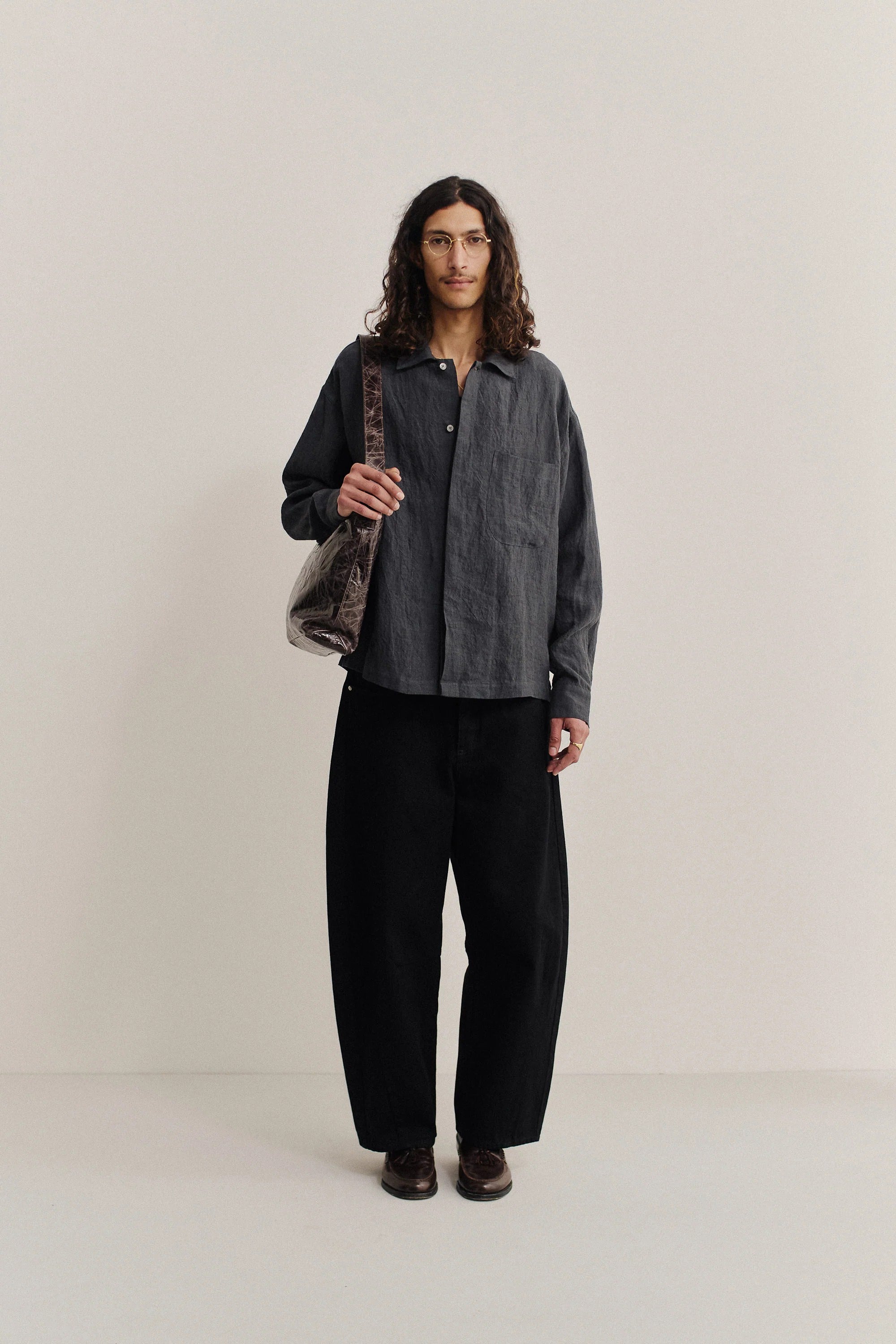 Rumba Shirt Coal Linen