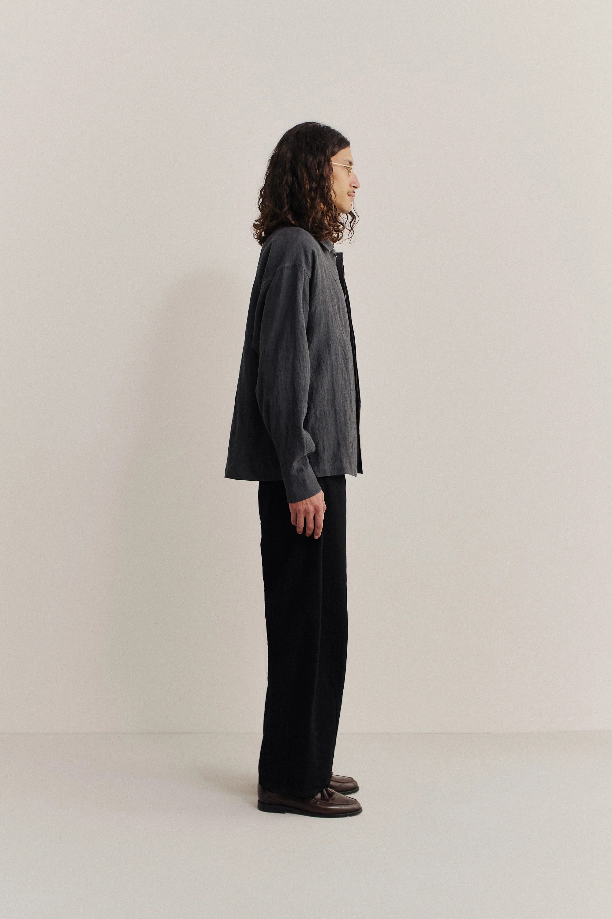 Rumba Shirt Coal Linen_4