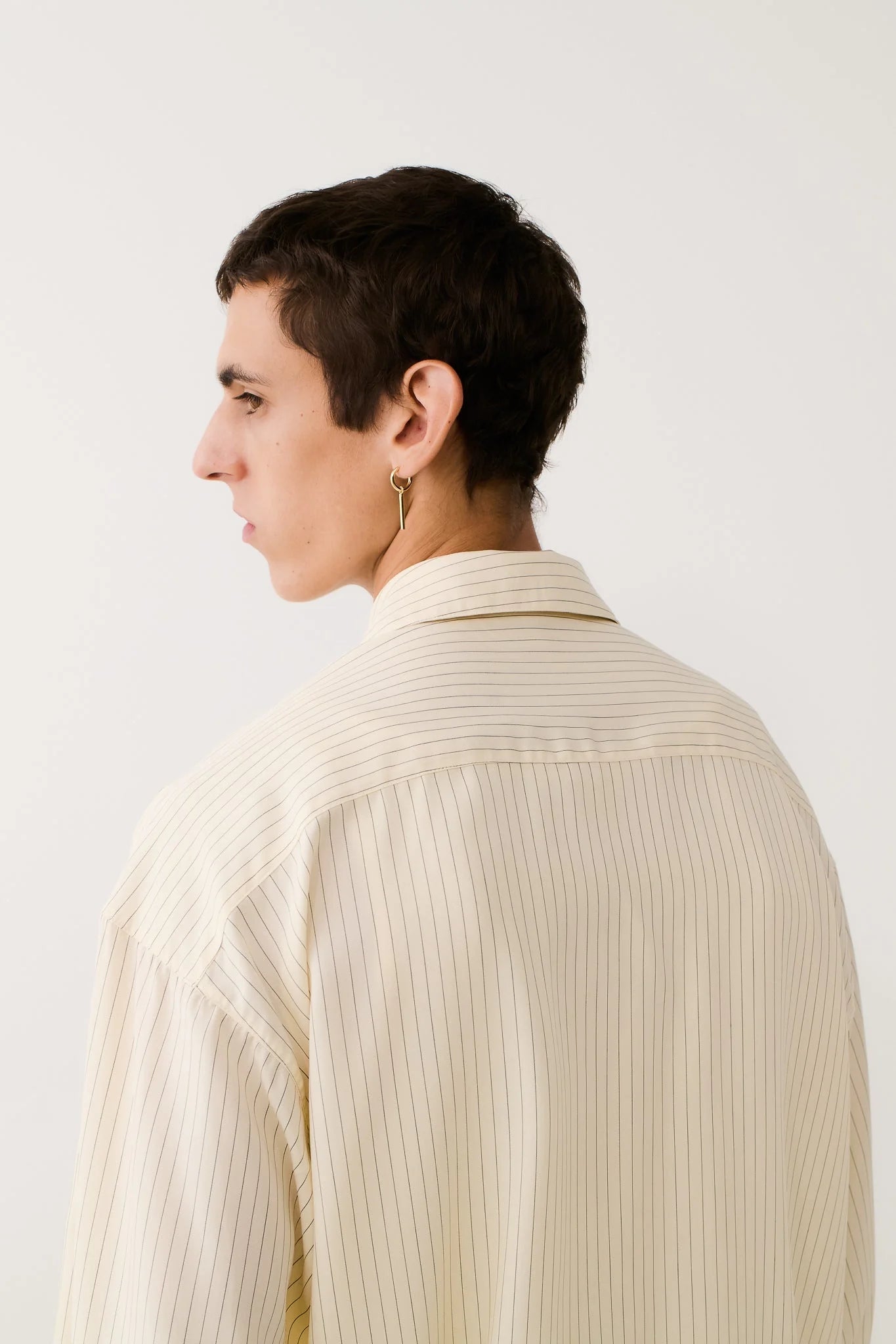 Rumba Shirt Cream Black Pinstripe_4