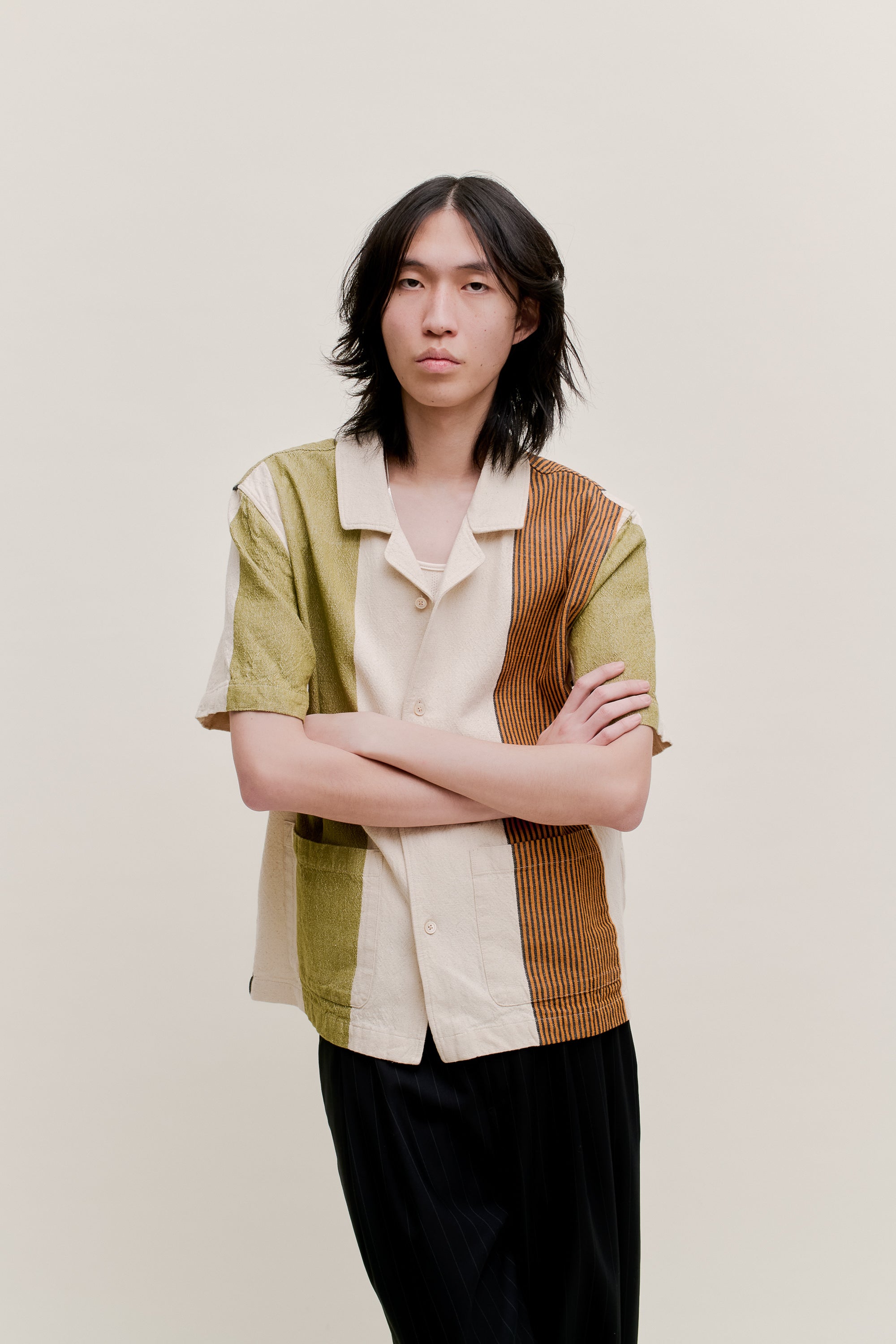 Salvi Shirt Tamarind Stripe_1