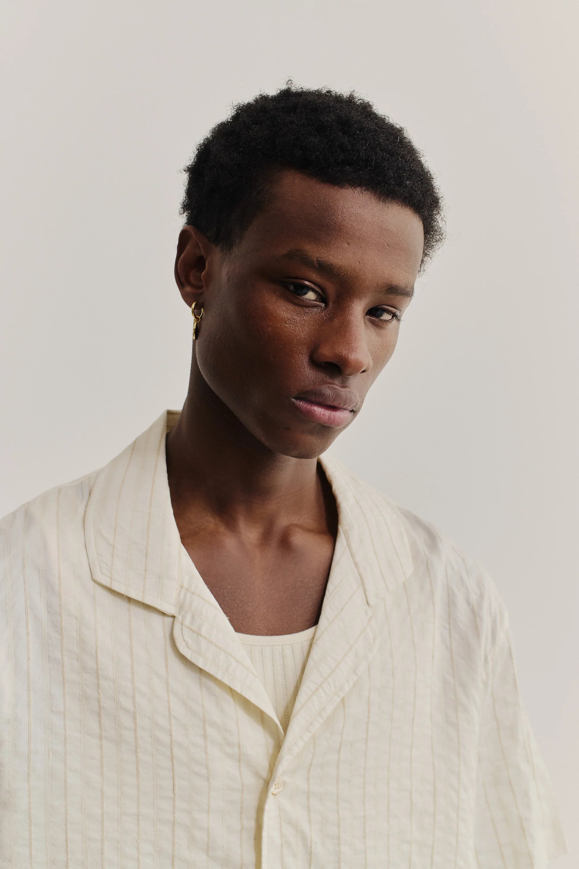 Samata Shirt Structured Natural Stripe_5