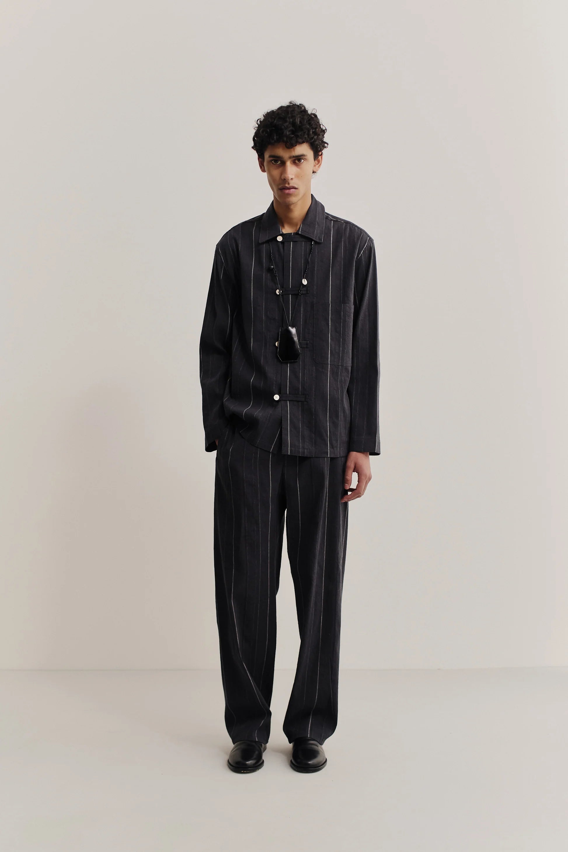 Samurai Trousers Black Chalk Stripe
