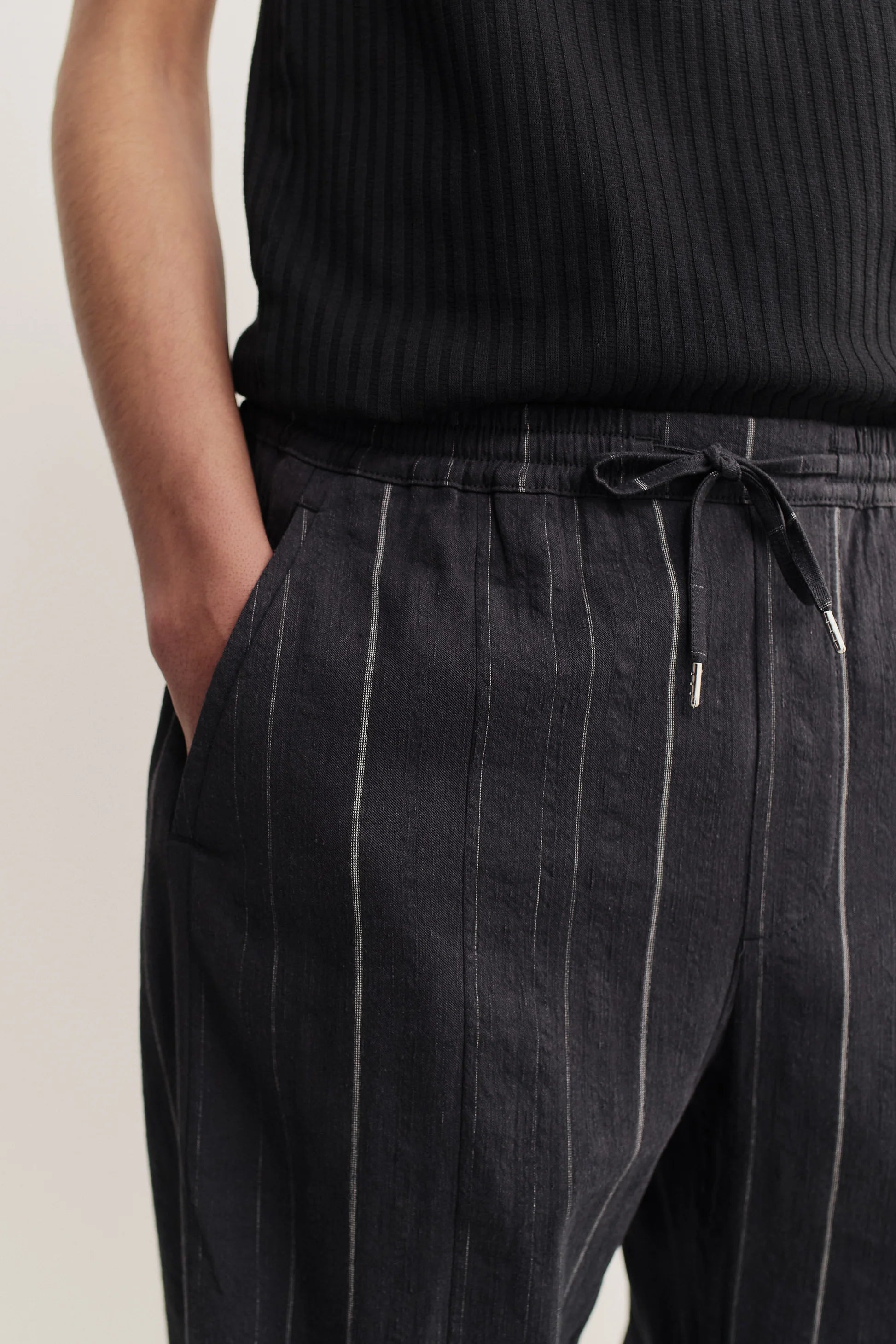 Samurai Trousers Black Chalk Stripe_4