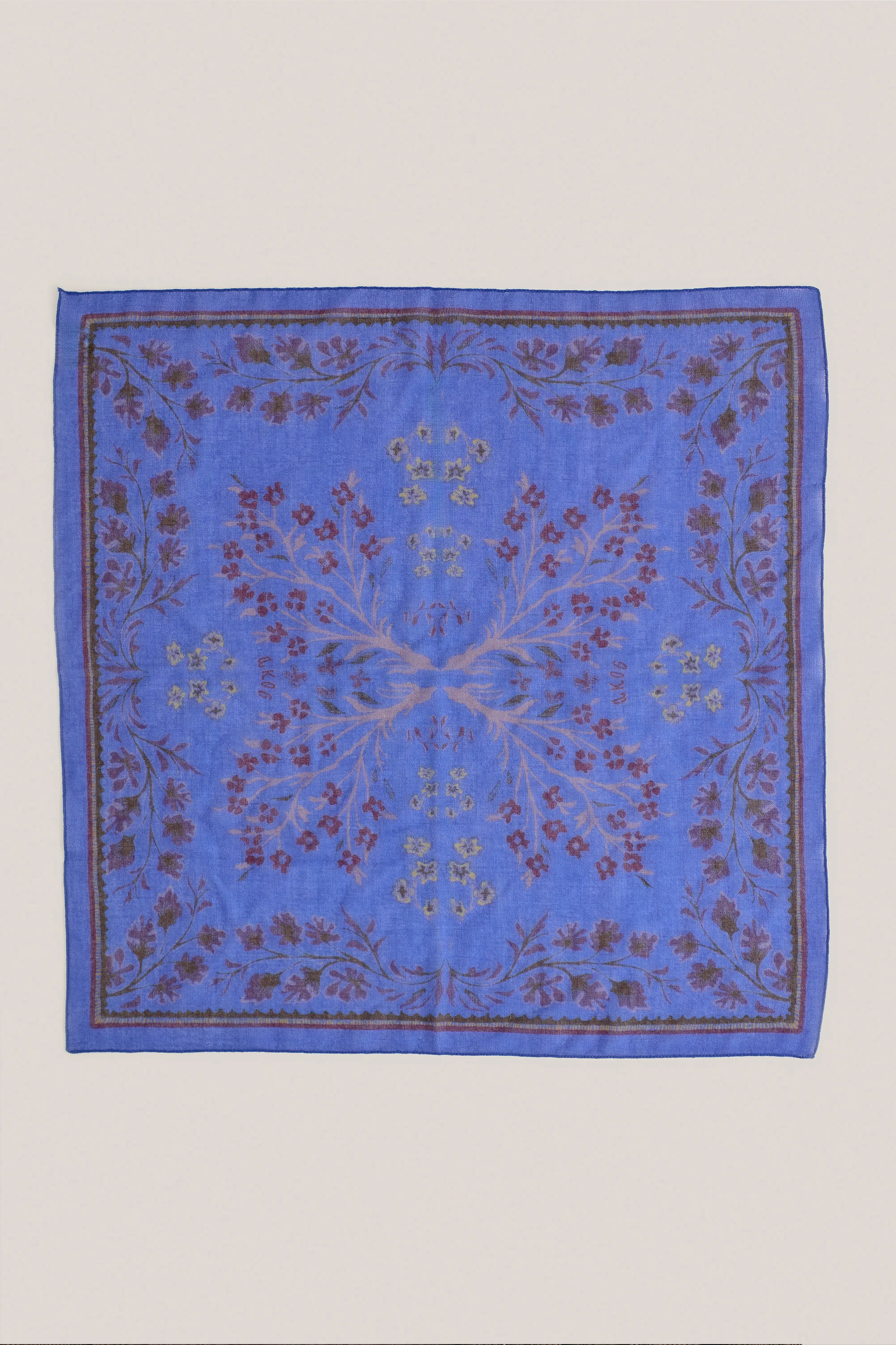 Suma Wool Scarf Dazzling Blue Fauna