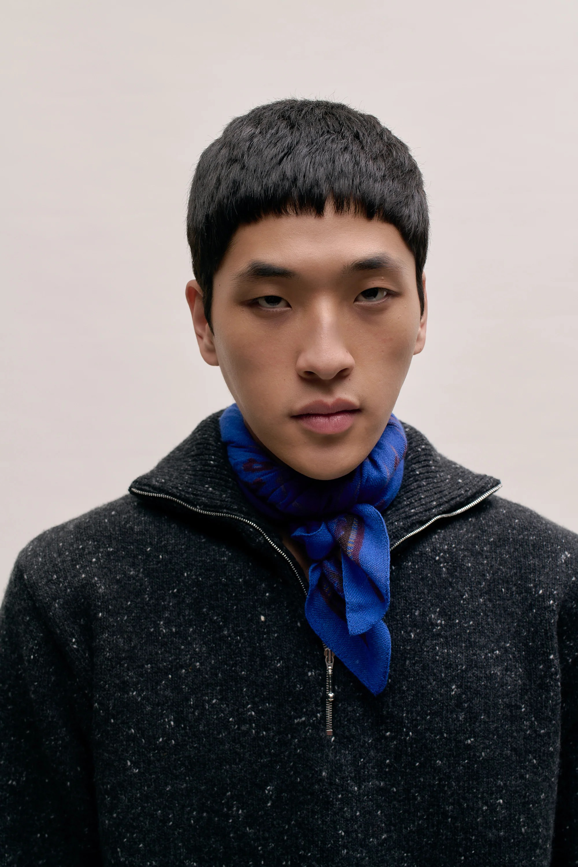 Suma Wool Scarf Dazzling Blue Fauna