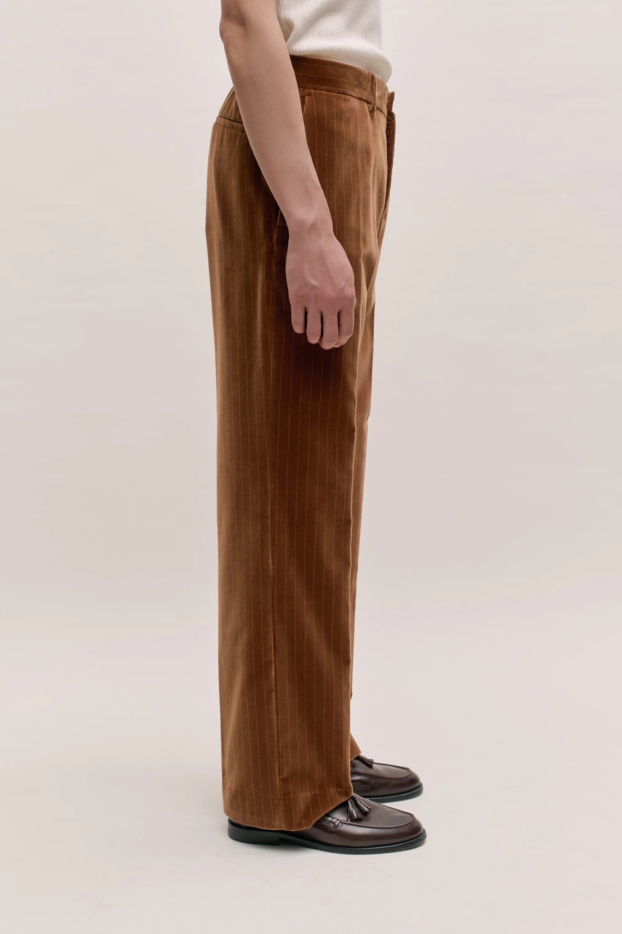Tailored Wide Trousers Buckthorn Velvet