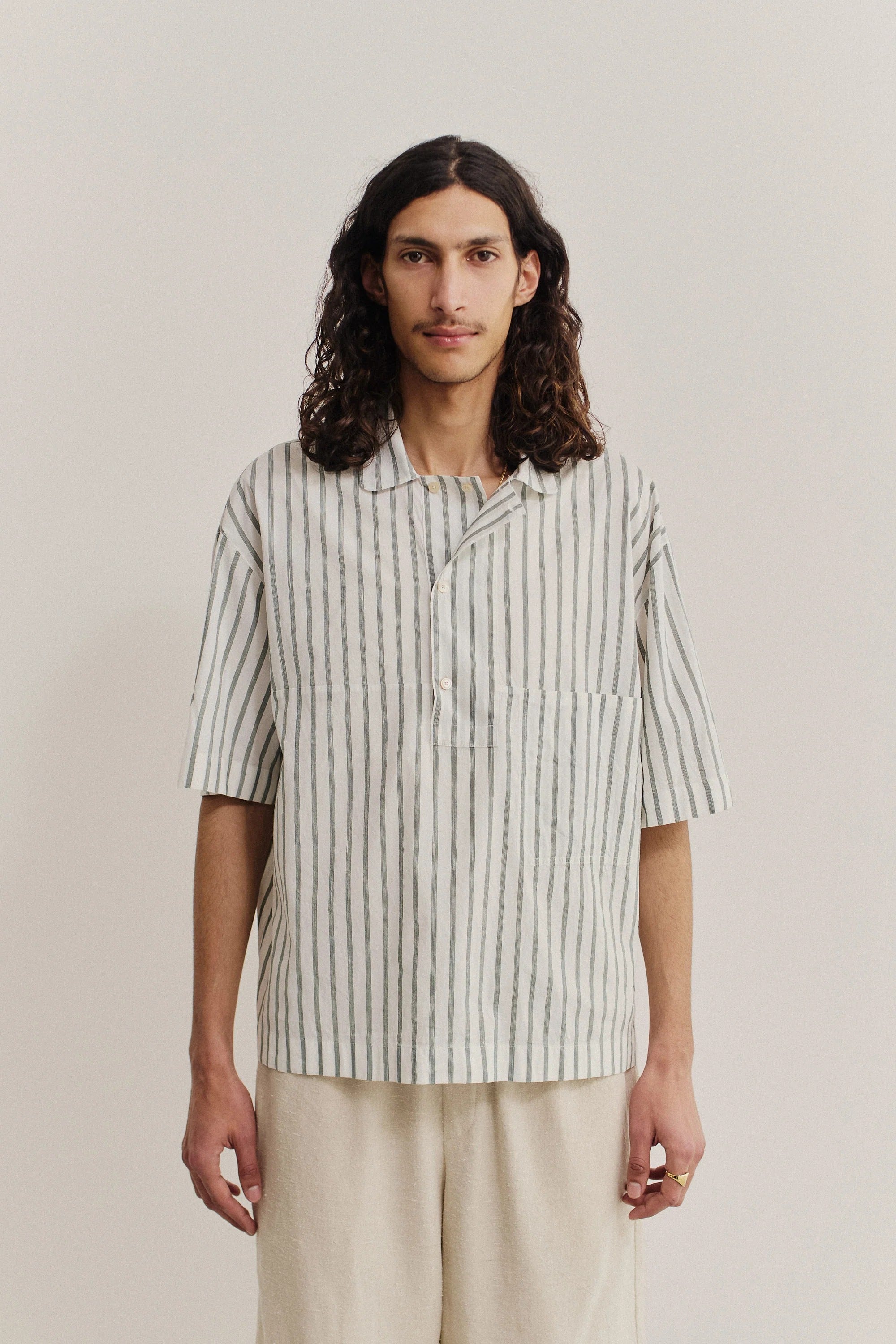 Taita Shirt Aloe Stripe