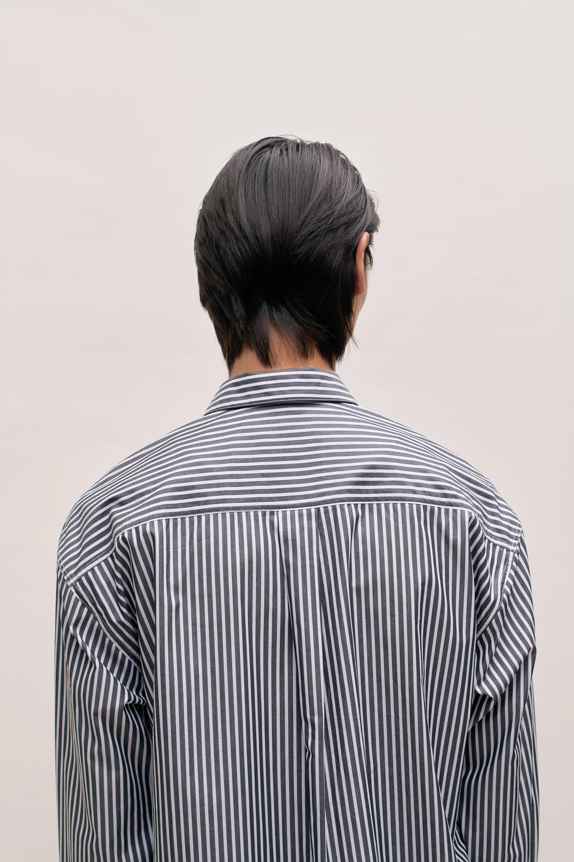 Telmen Shirt Salt & Pepper Stripe