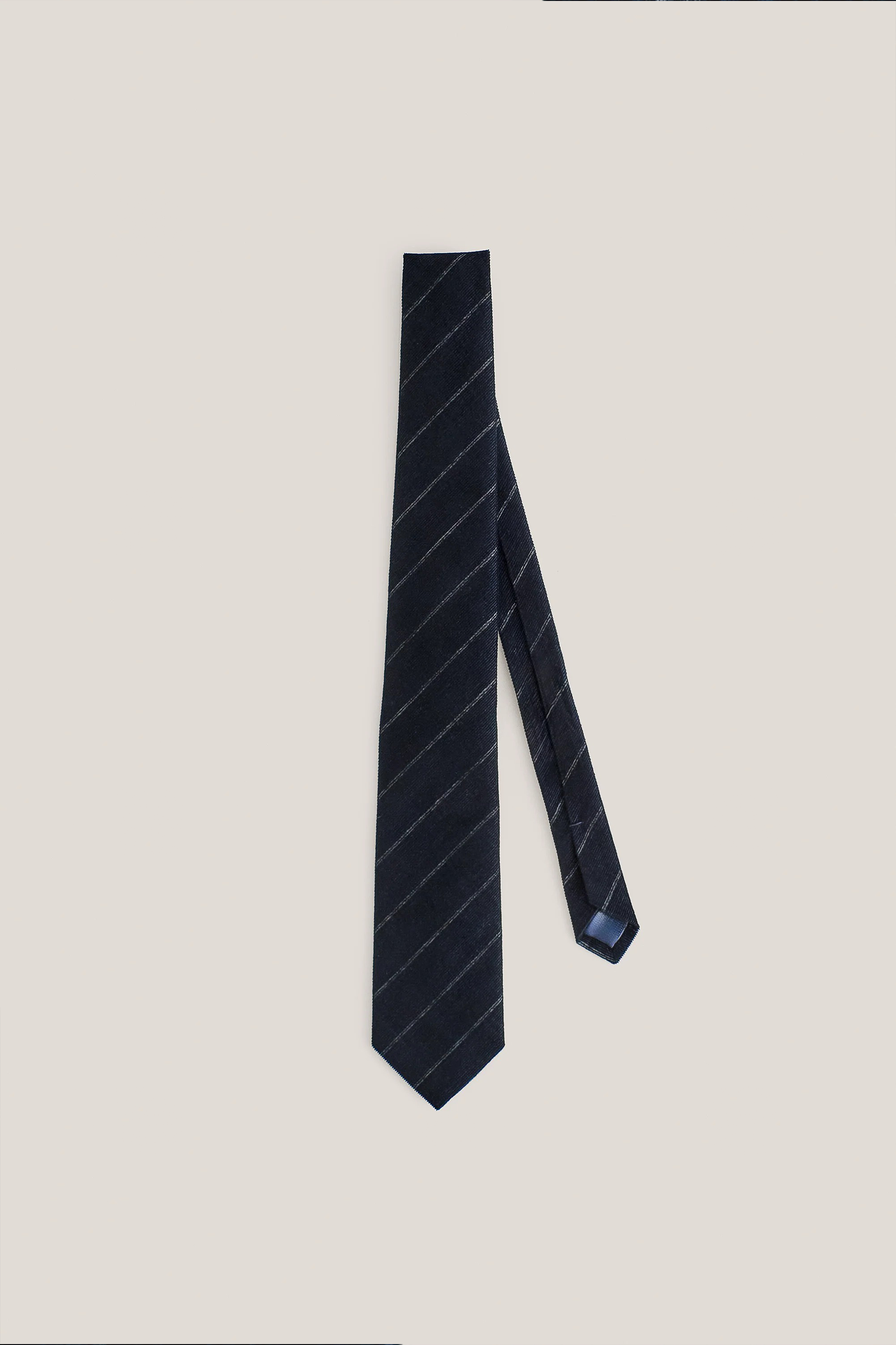 Tulio Tie Navy Pinstripe Corduroy