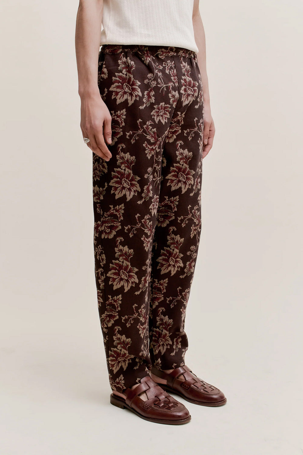 Banasa Pants Red Bouquet Jacquard_2