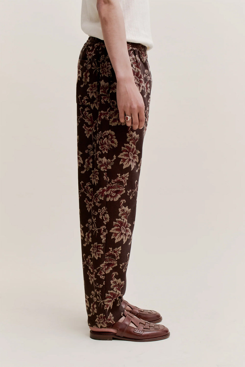 Banasa Pants Red Bouquet Jacquard_3