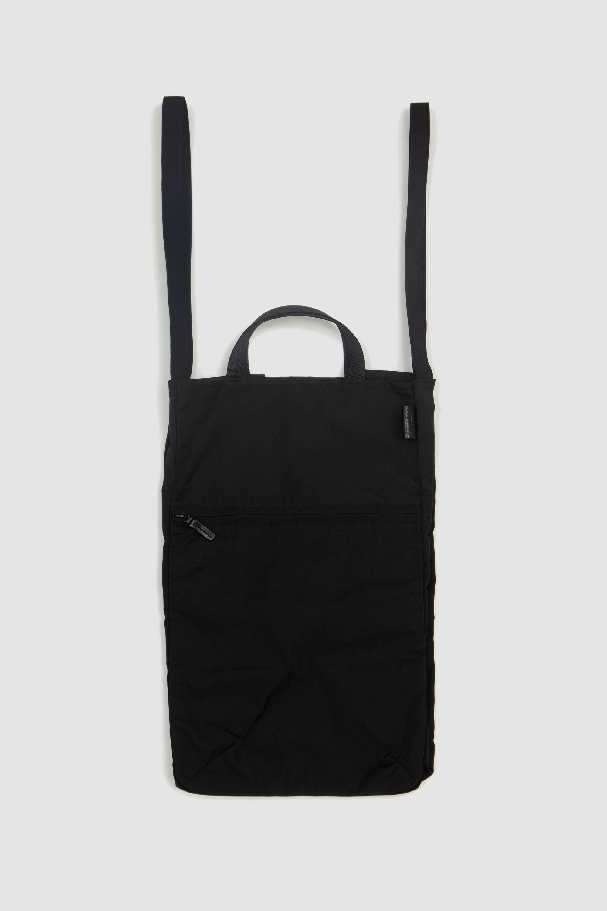 Gabardine Zippy Tote L Black