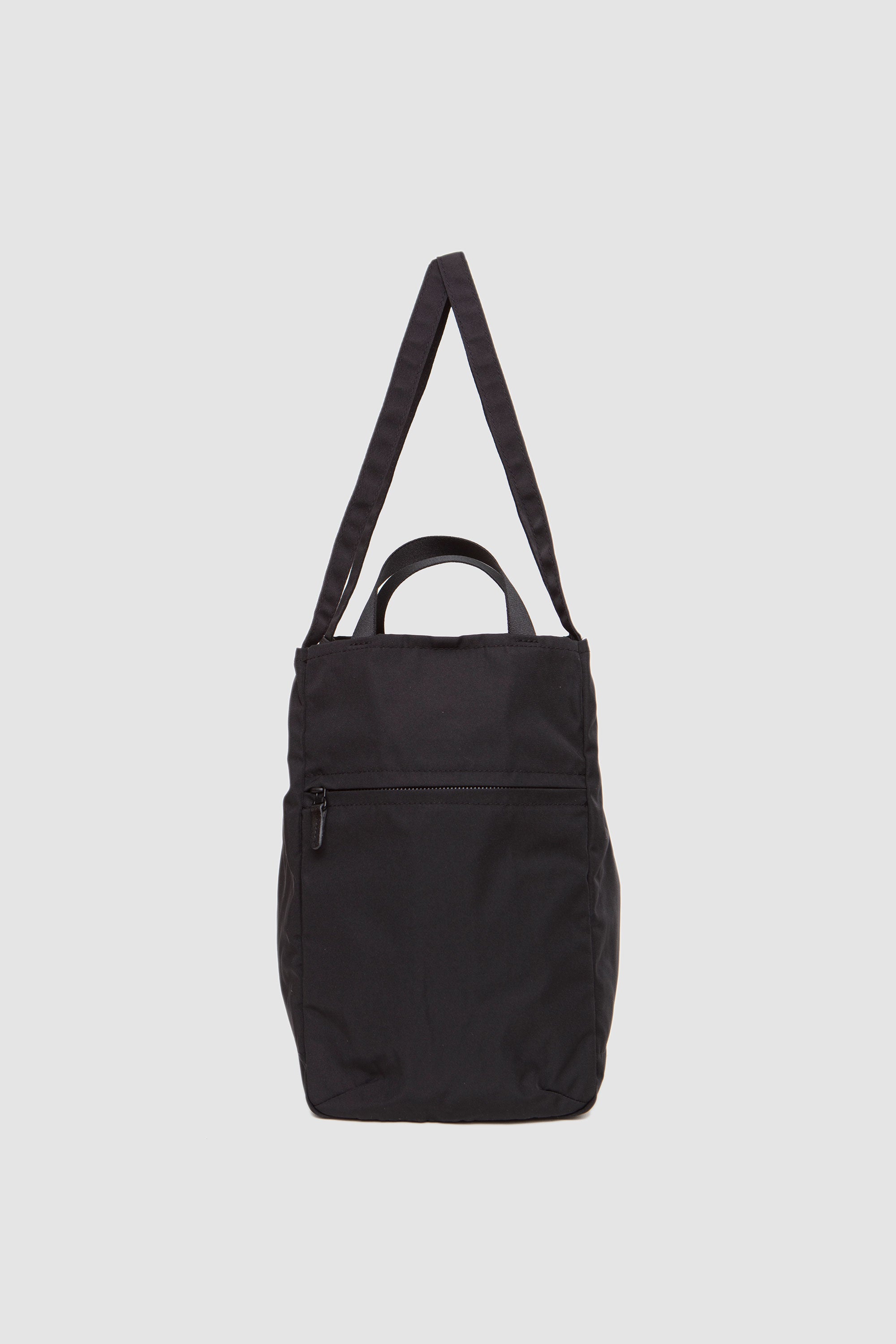 Gabardine Zippy Tote (M) Black_1