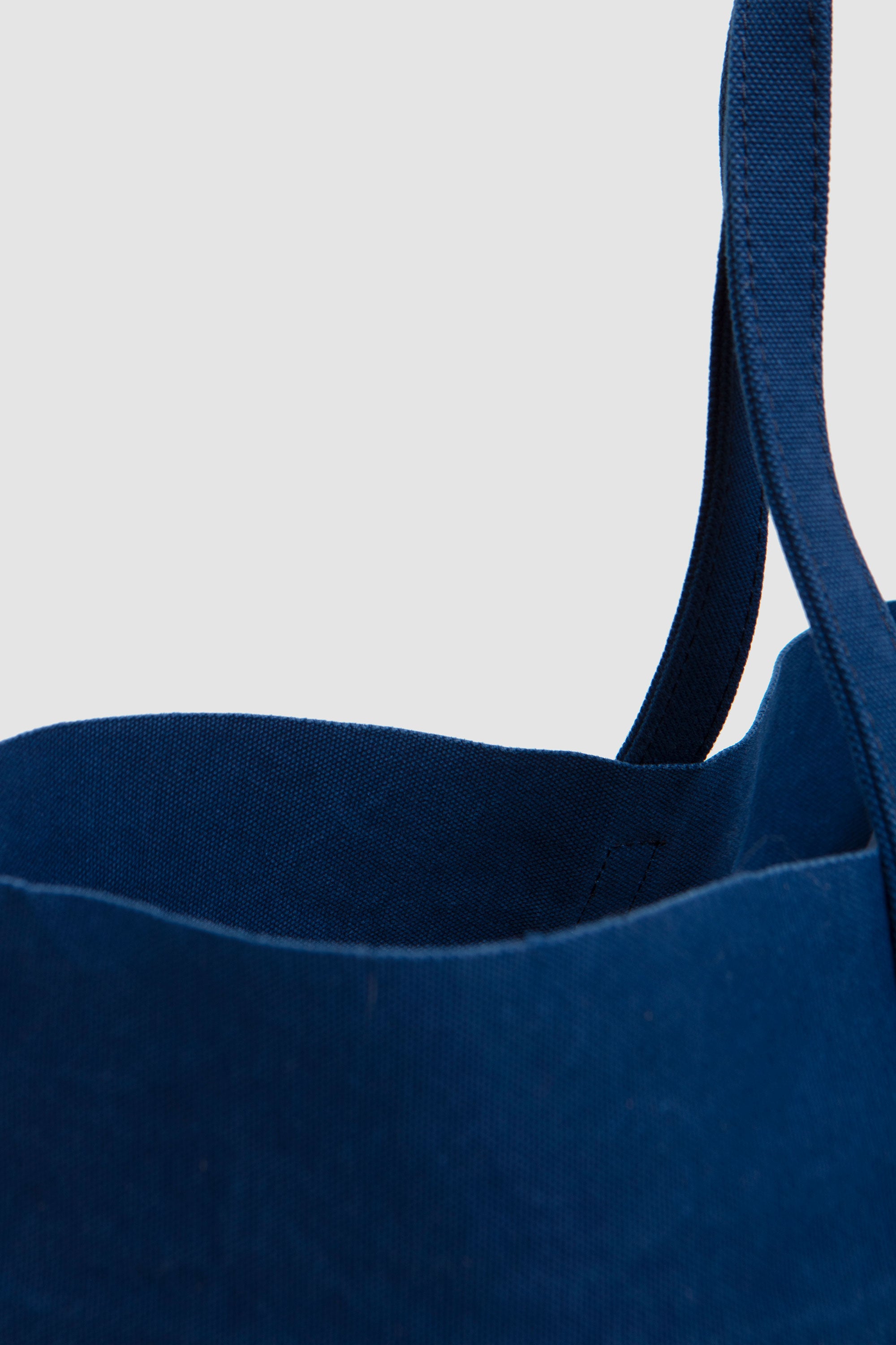 Washed Canvas 6 Pockets Tote (L) Blue_2