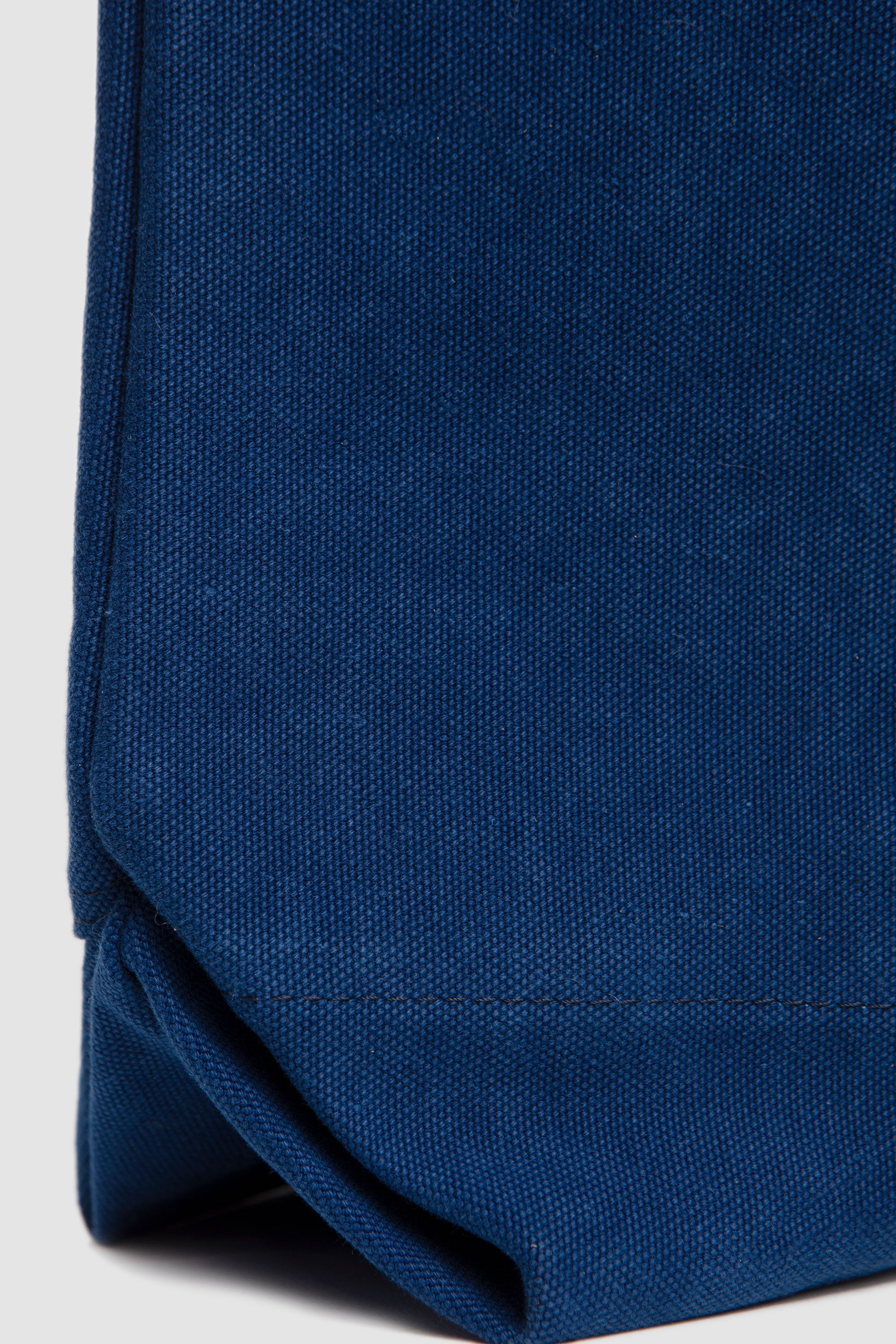Washed Canvas 6 Pockets Tote (L) Blue_3