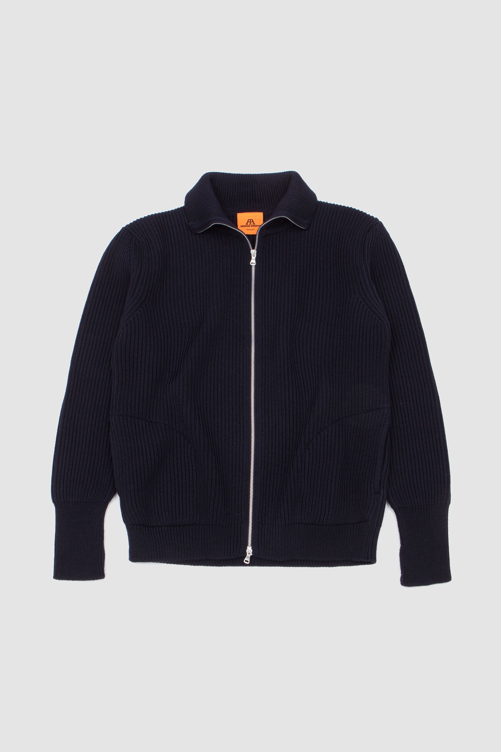 Navy Full-Zip Pockets Navy Blue
