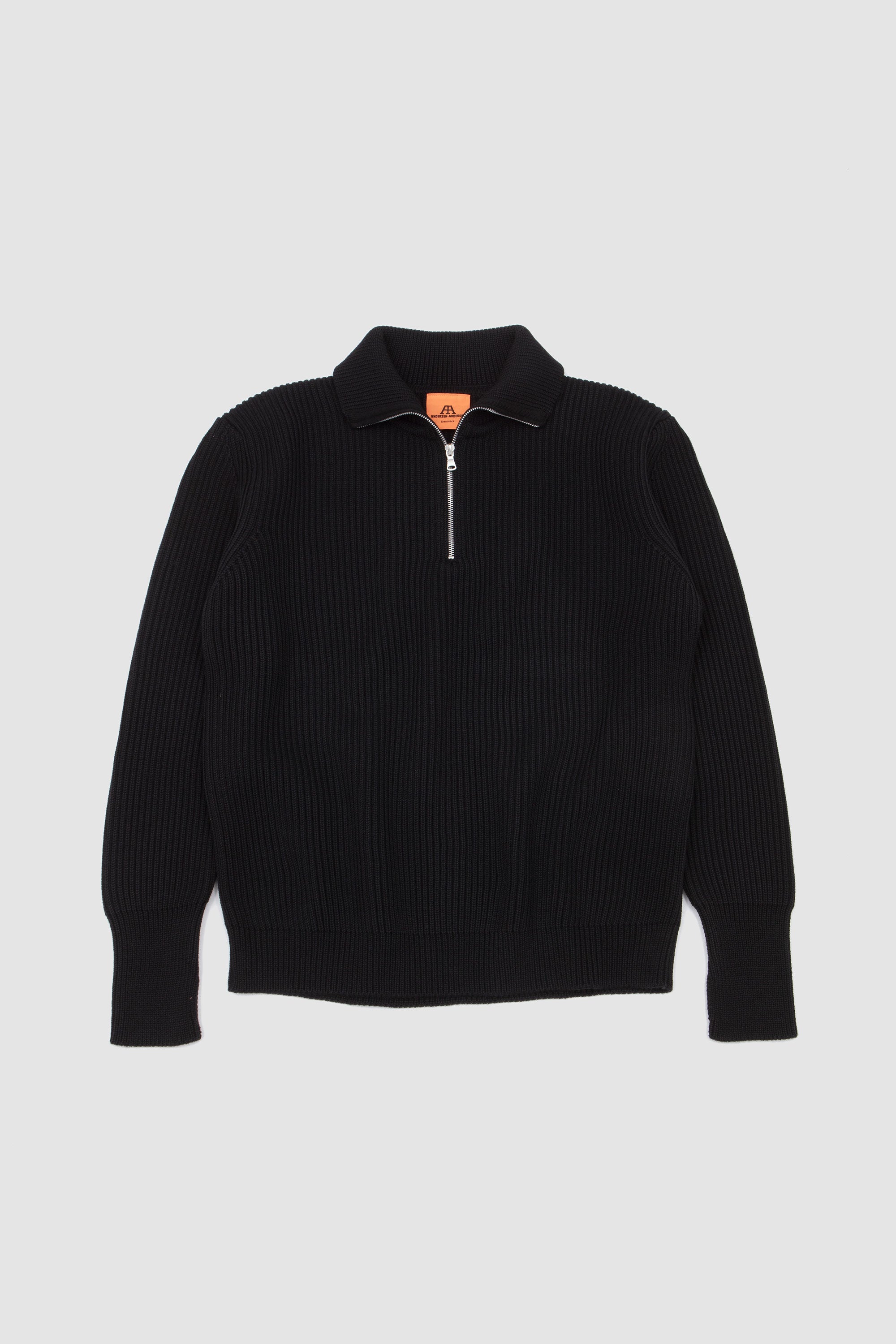 Navy Half-Zip Black