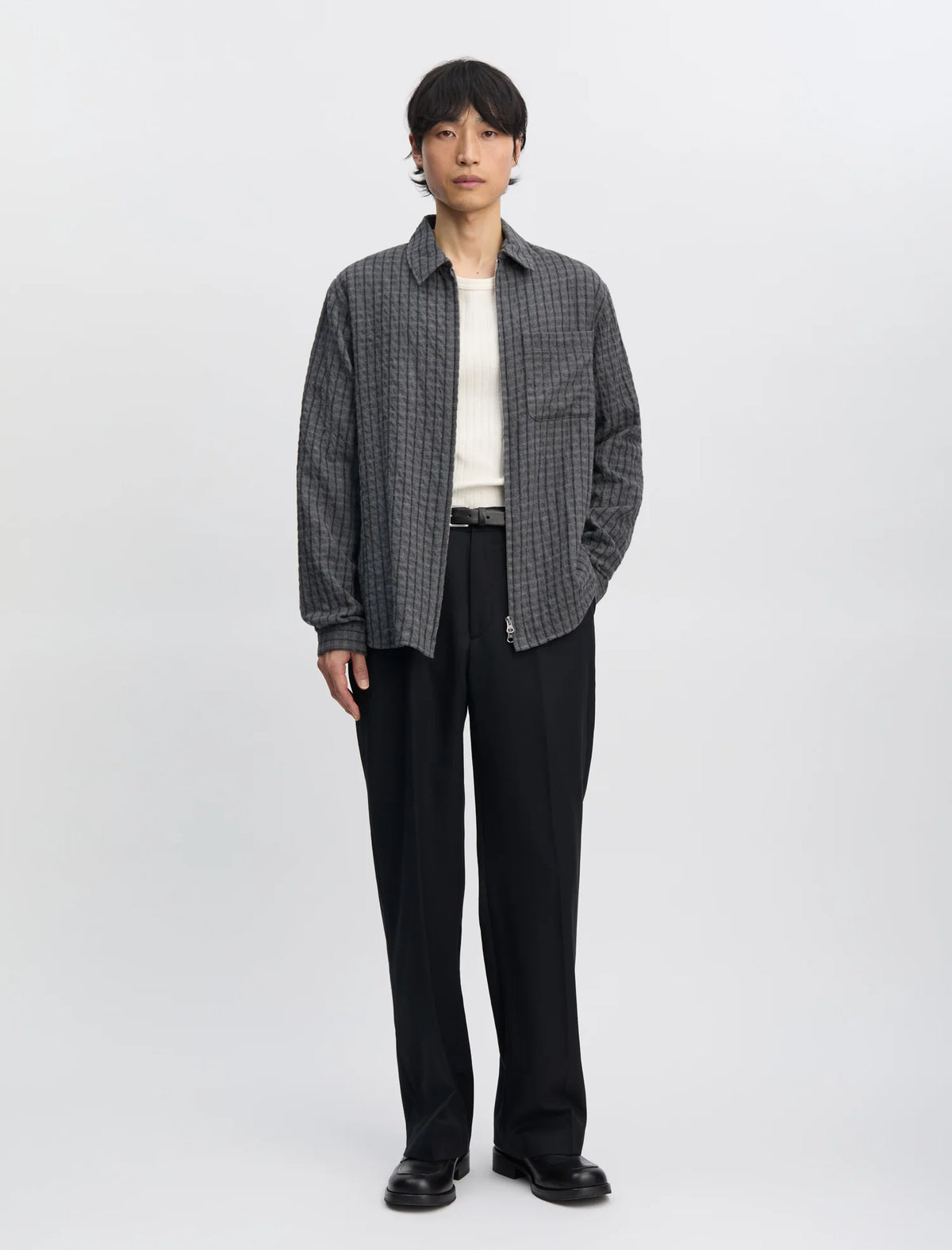 Another Overshirt 1.0 JPN Grey/ Black stripe