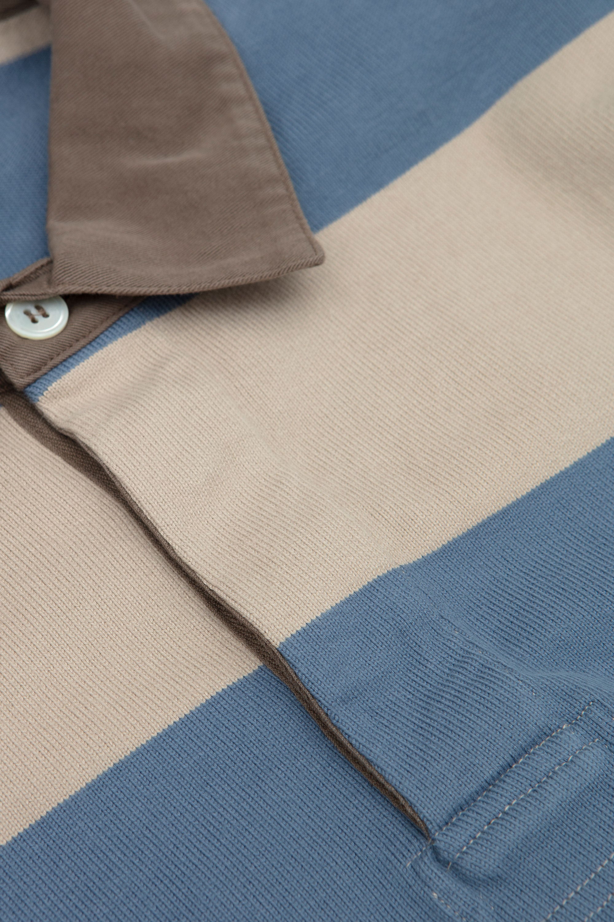 Another Rugby Polo 4.0 Blue Sand Stripe