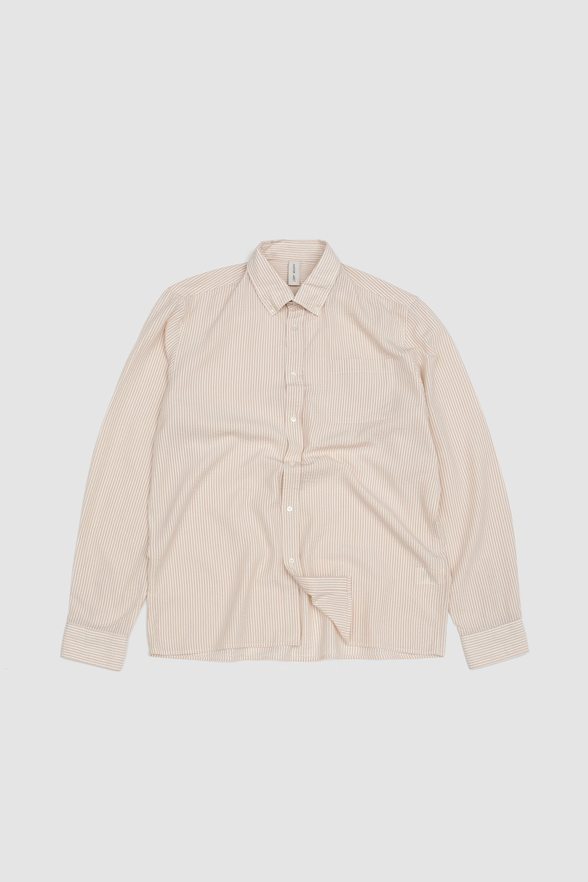 Another Shirt 1.0 Ecru Brown Stripe_1