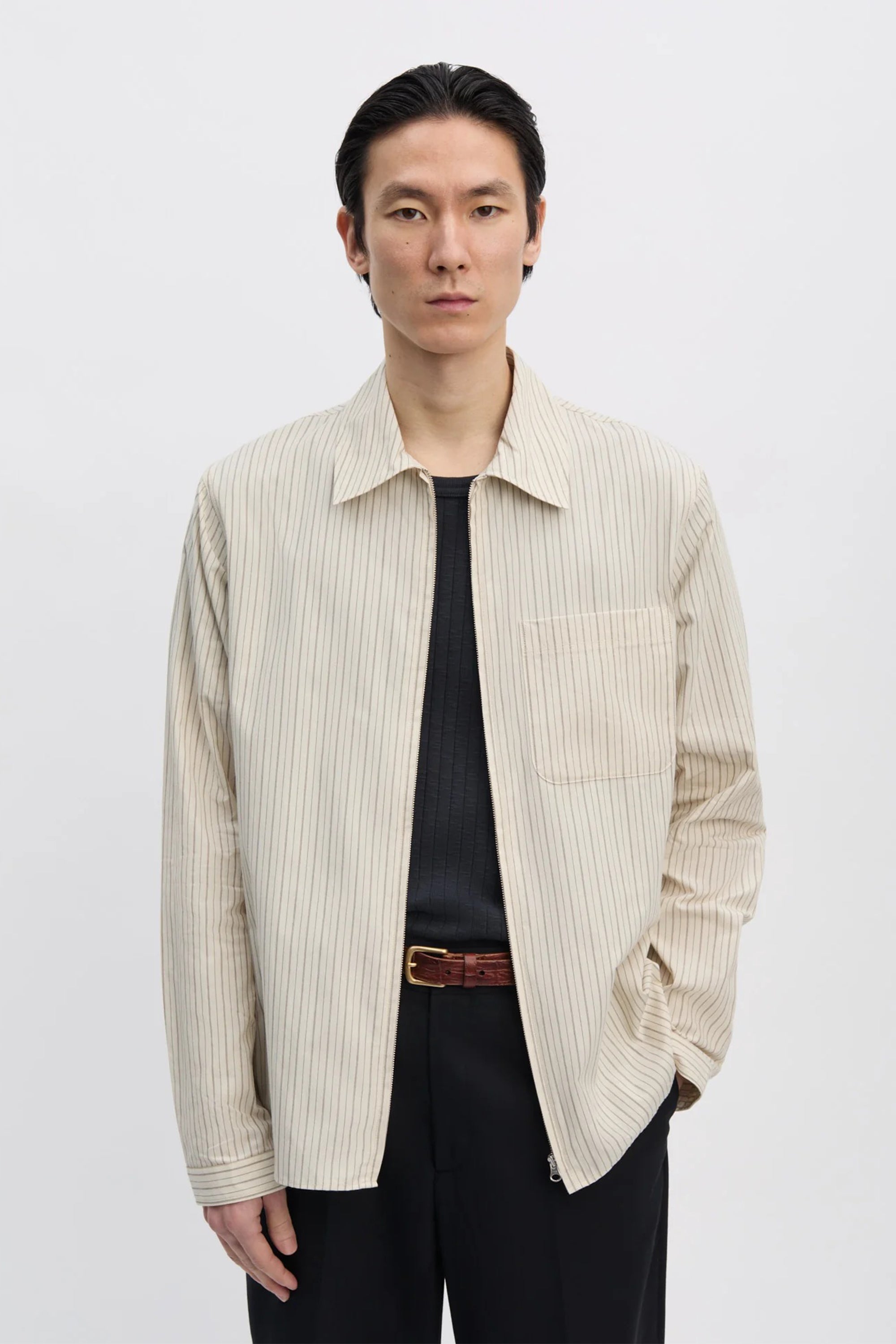 Another Zip Shirt 1.0 JPN Cream Stripe
