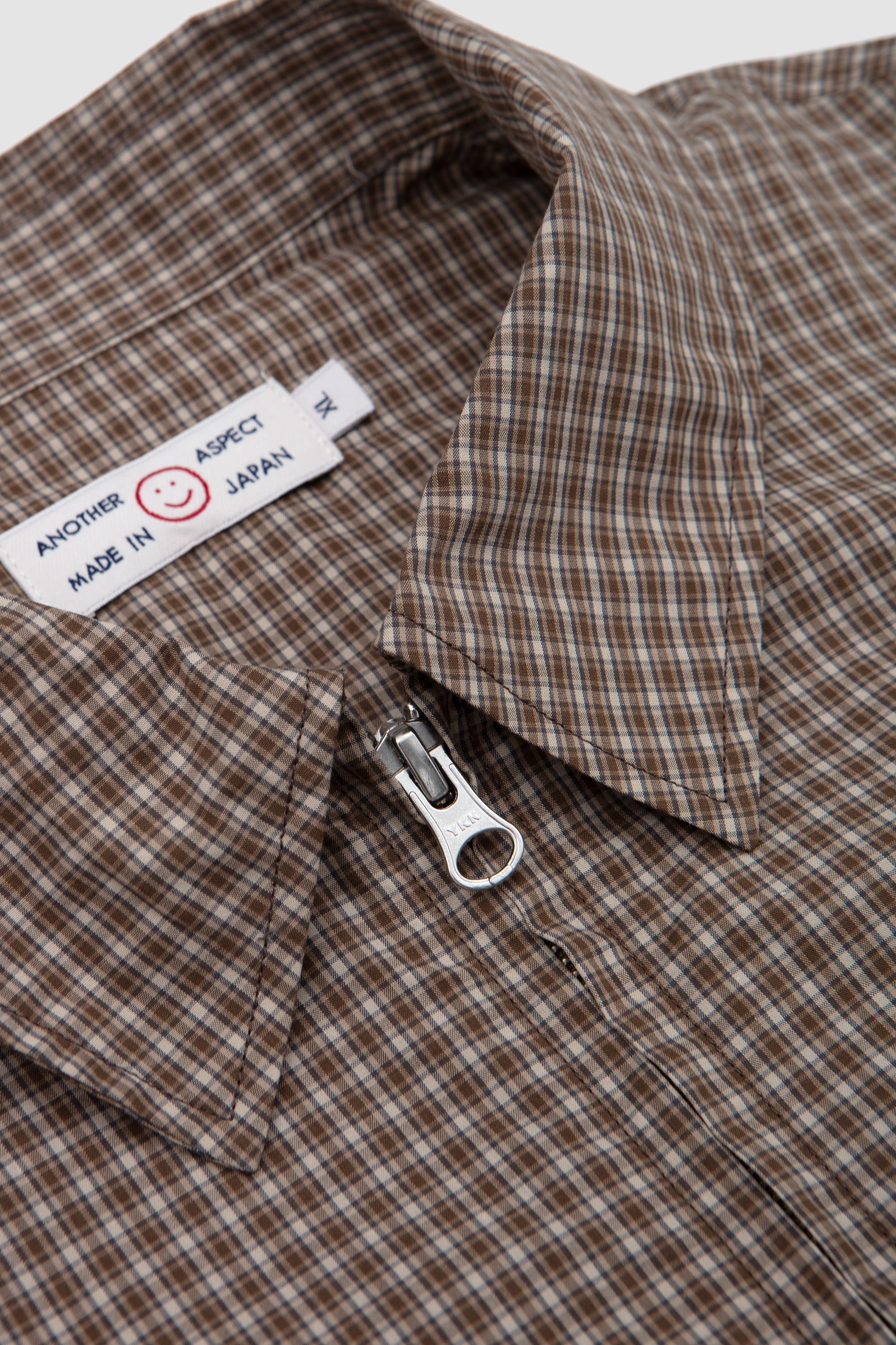 Another Zip Shirt 1.0 JPN Khaki Brown Check_9