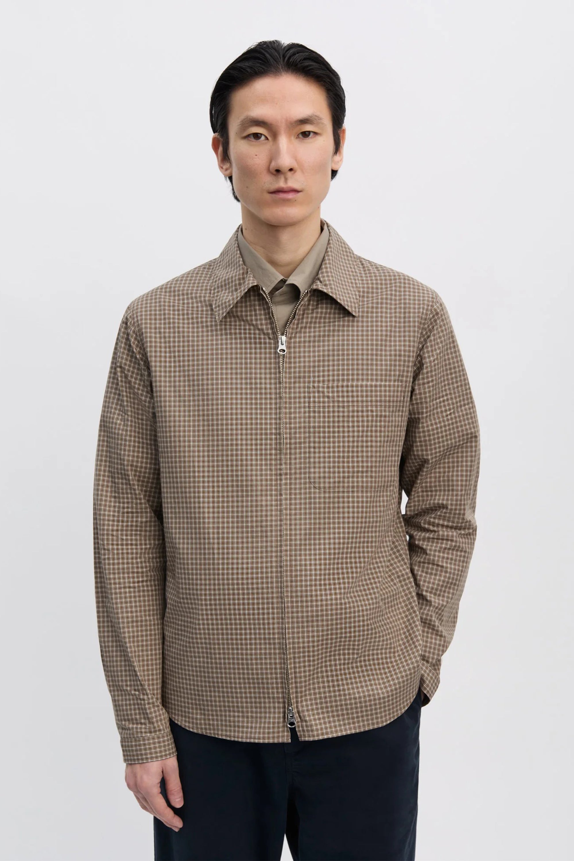 Another Zip Shirt 1.0 JPN Khaki Brown Check