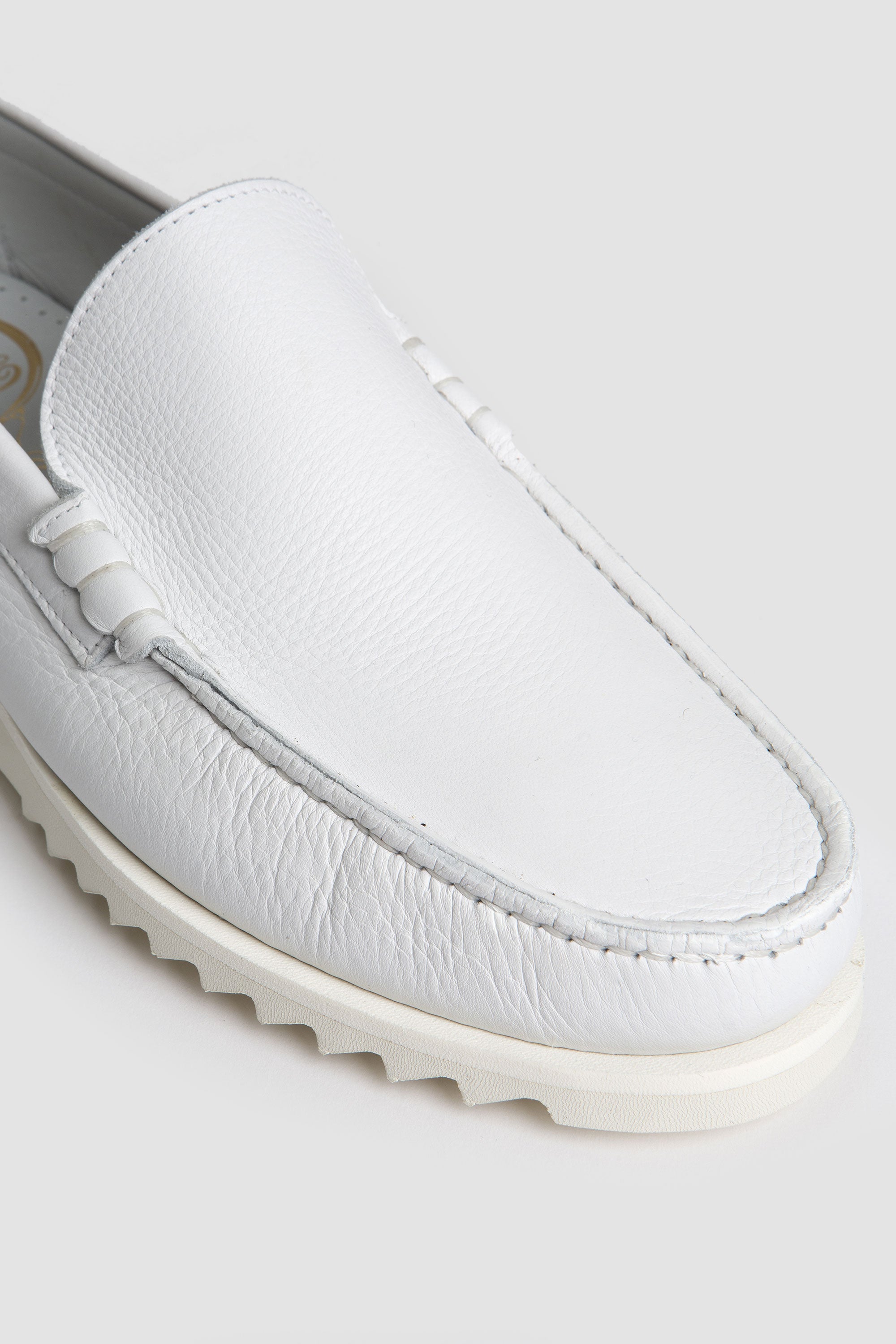 Paraboot Club Moc Full Grain Leather White