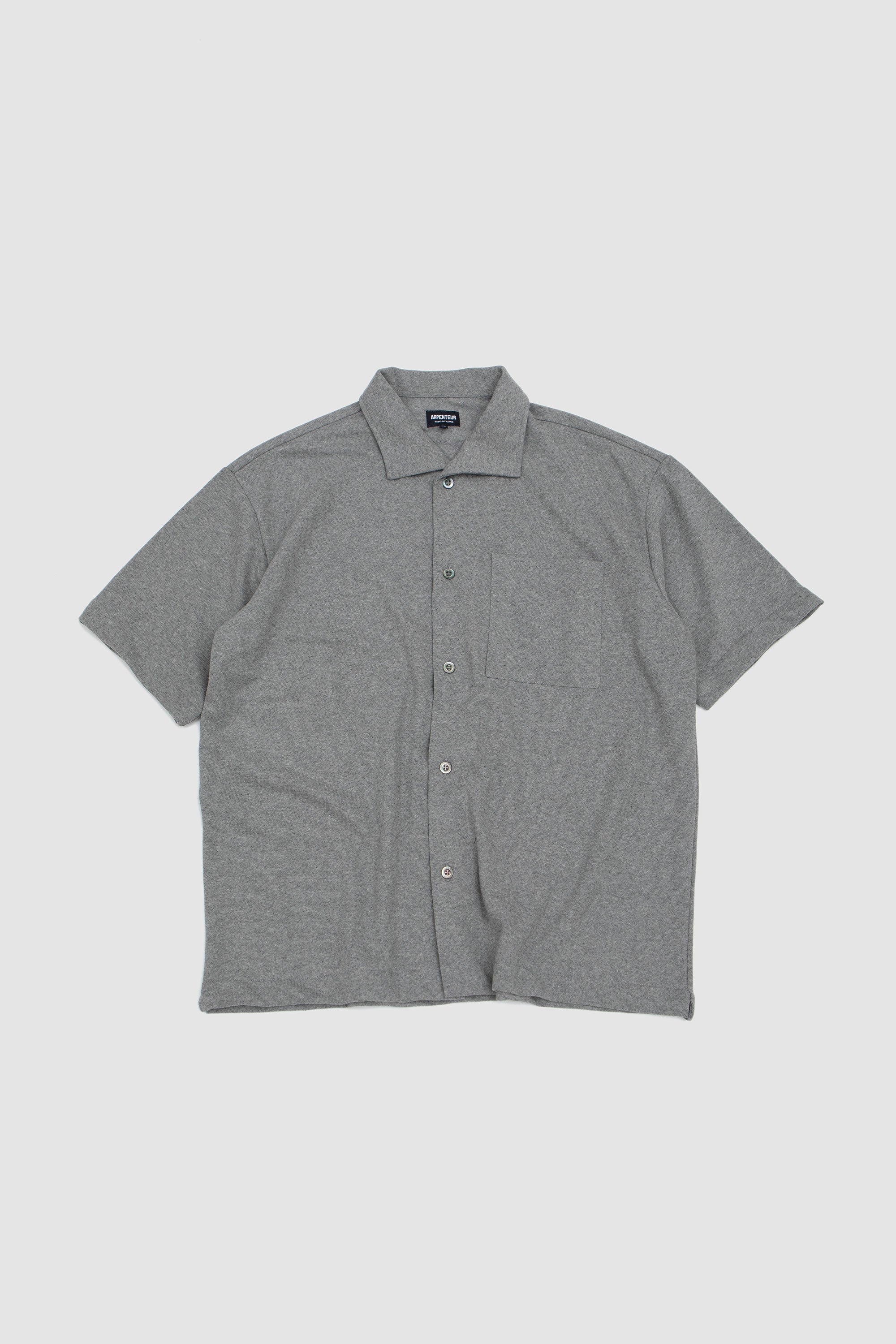 Coral Wide Collar Shirt Grey Melange