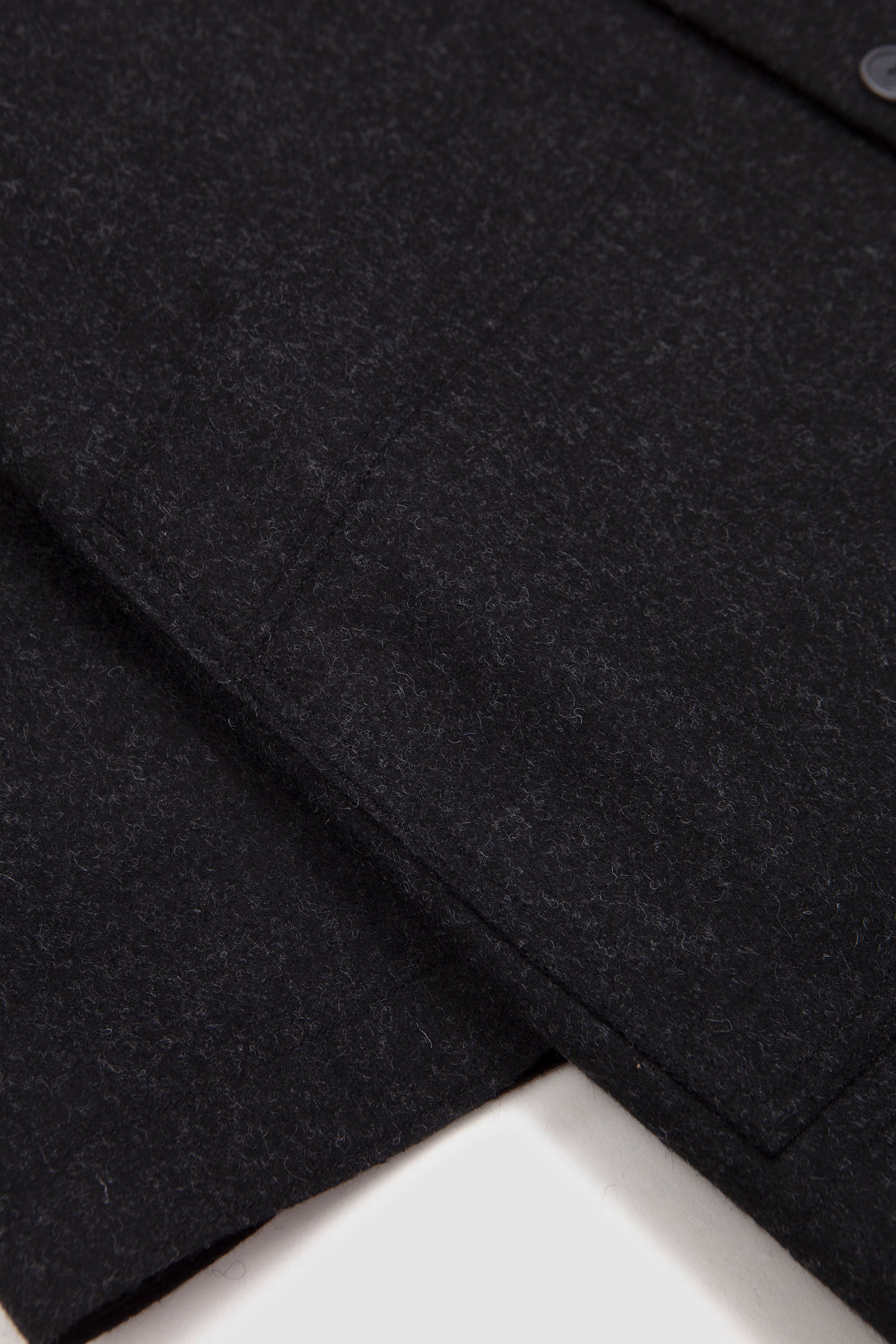 Kabig Unlined Coat Wool Melton Charcoal_3