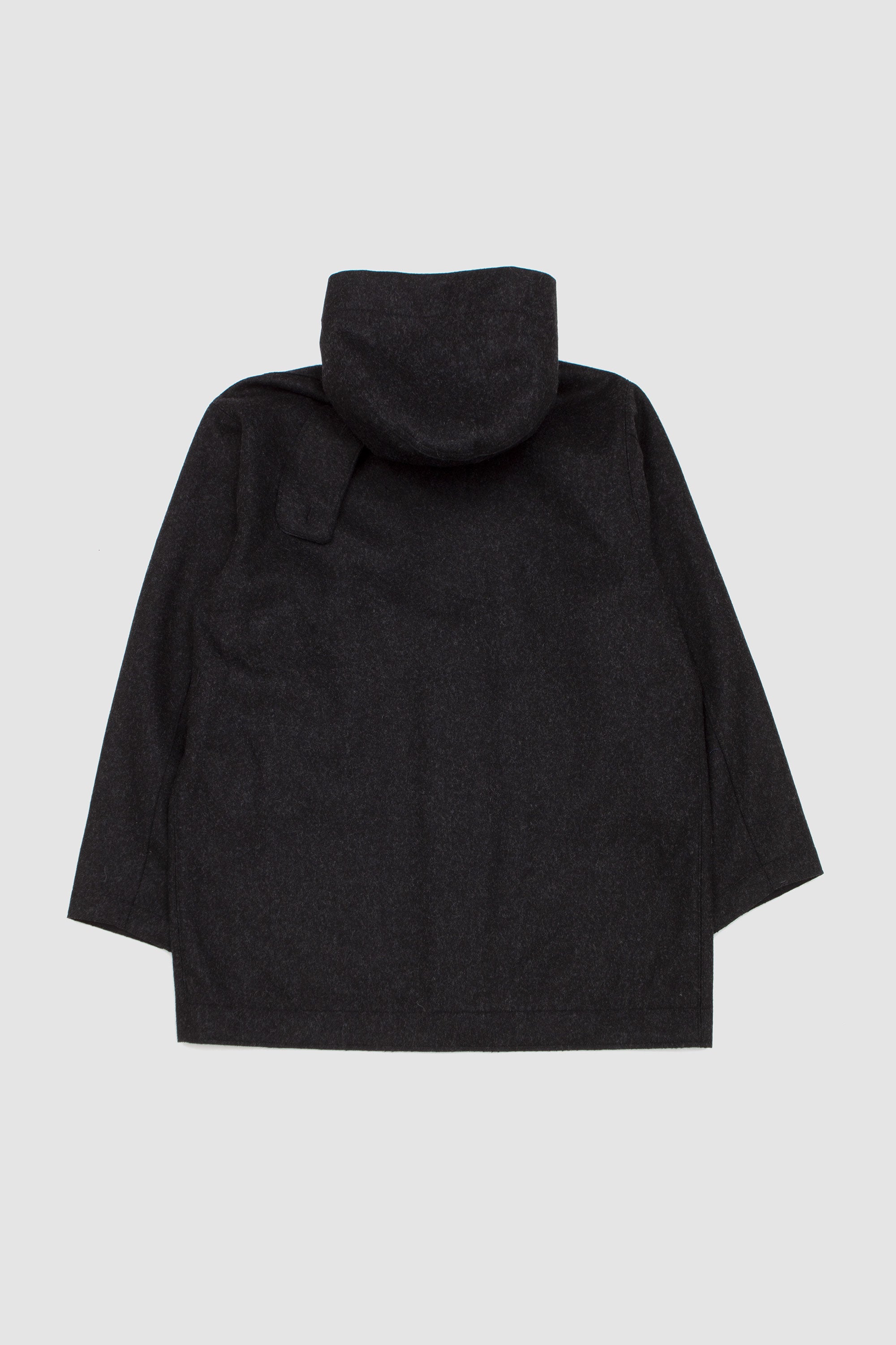 Kabig Unlined Coat Wool Melton Charcoal_4