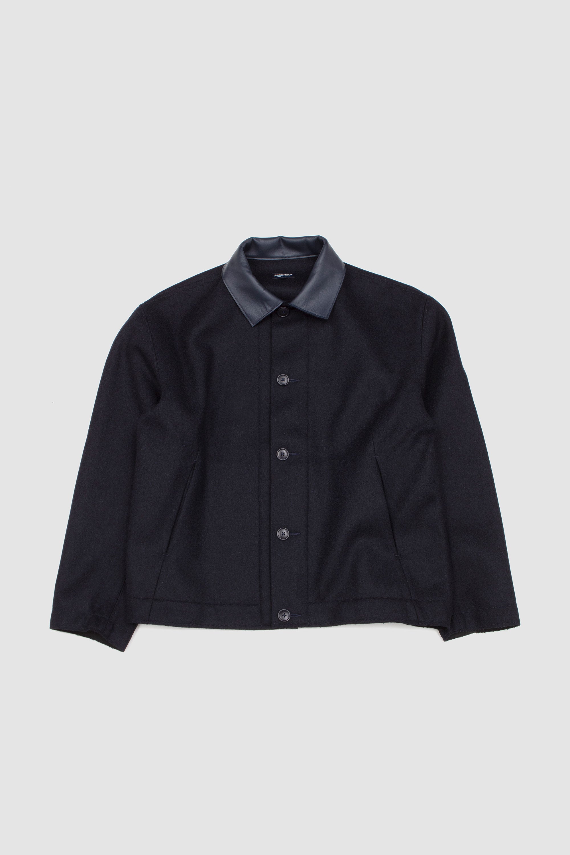 Lux C Unlined Coat Wool Melton Midnight