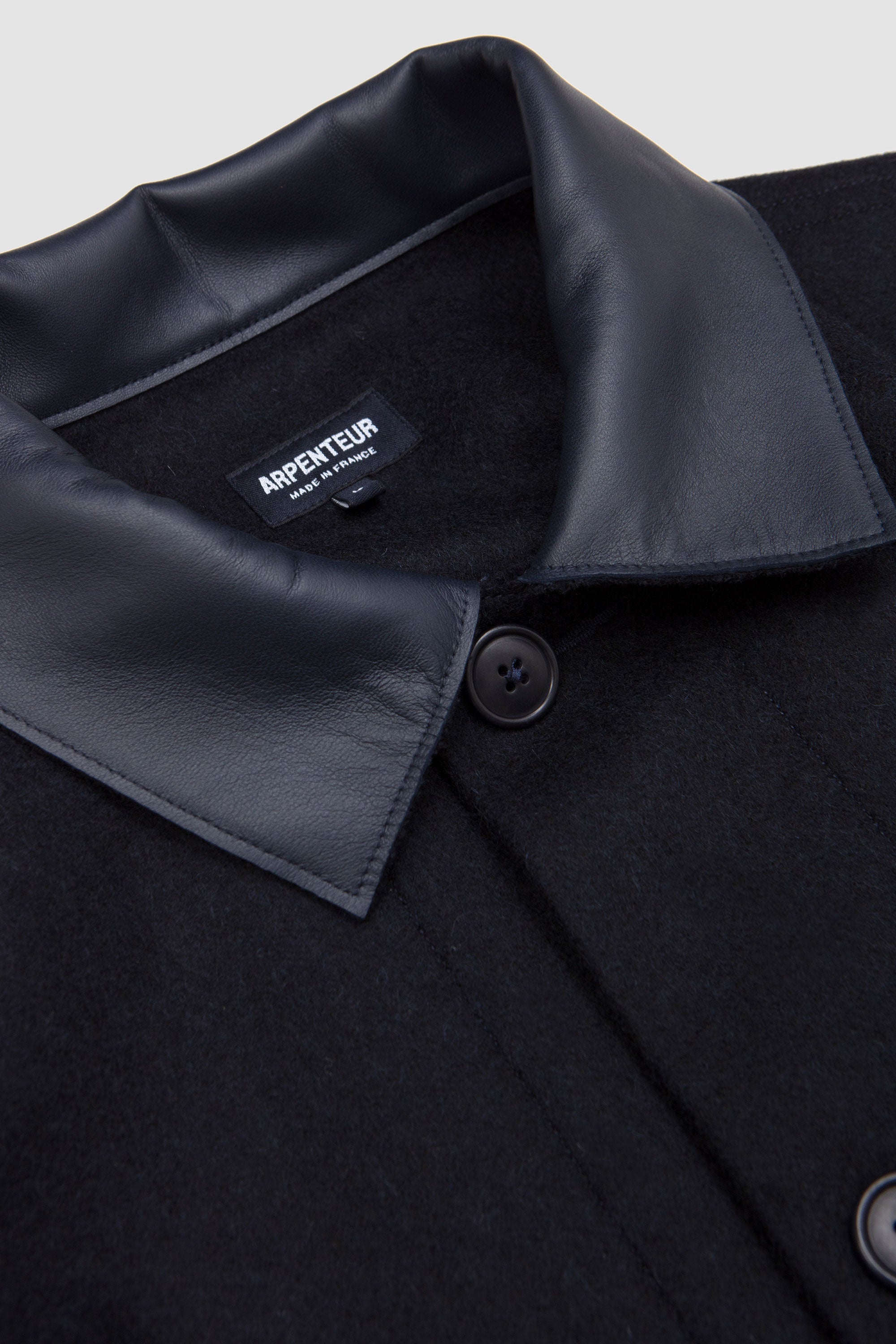 Lux C Unlined Coat Wool Melton Midnight_2