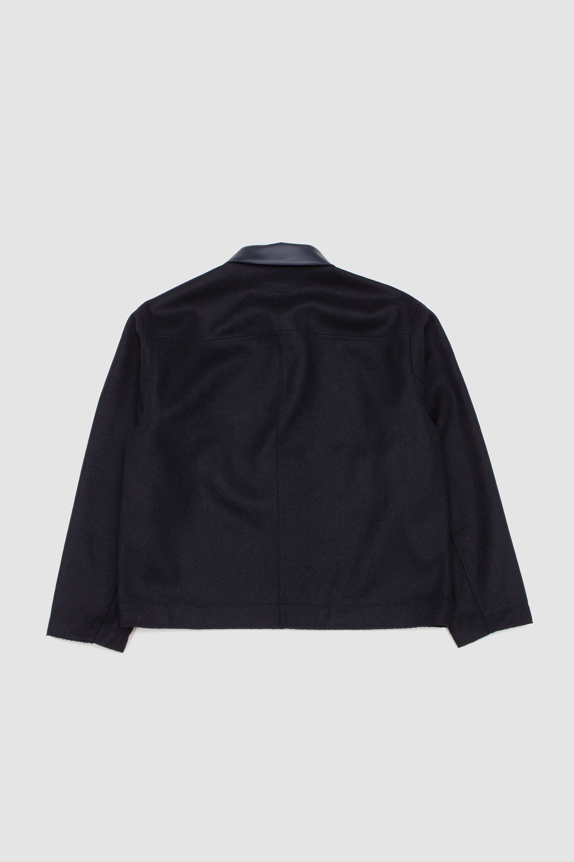 Lux C Unlined Coat Wool Melton Midnight_4