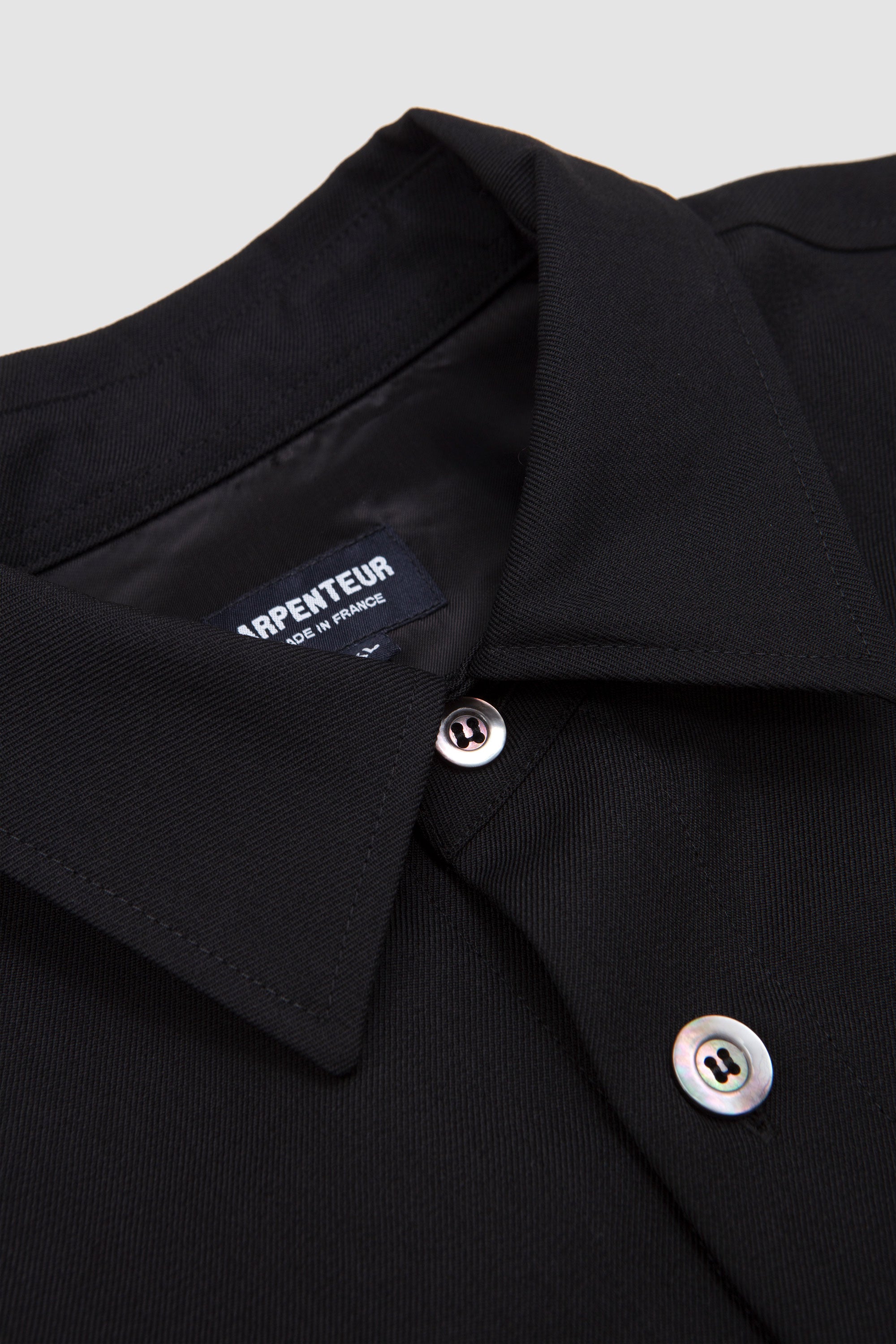 Sigma Unlined Overshirt Wool Gabardine Black_2