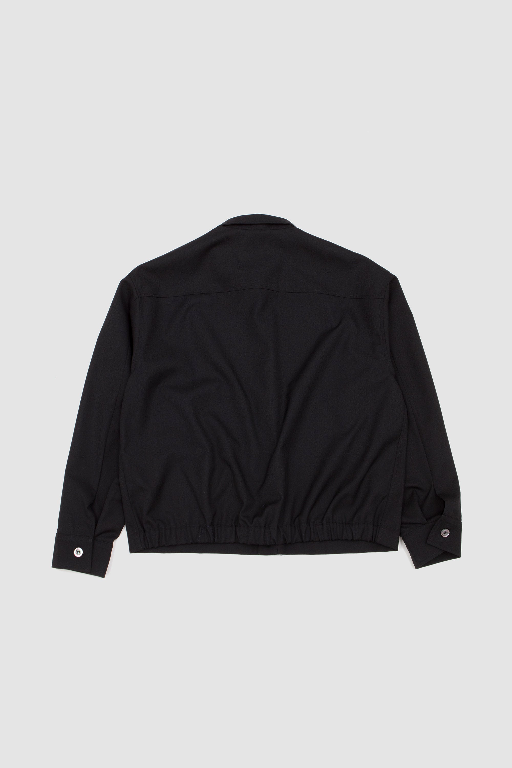 Sigma Unlined Overshirt Wool Gabardine Black_4